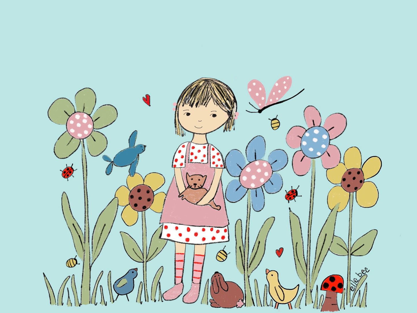 “Sunflowers & Daisies” Greeting card