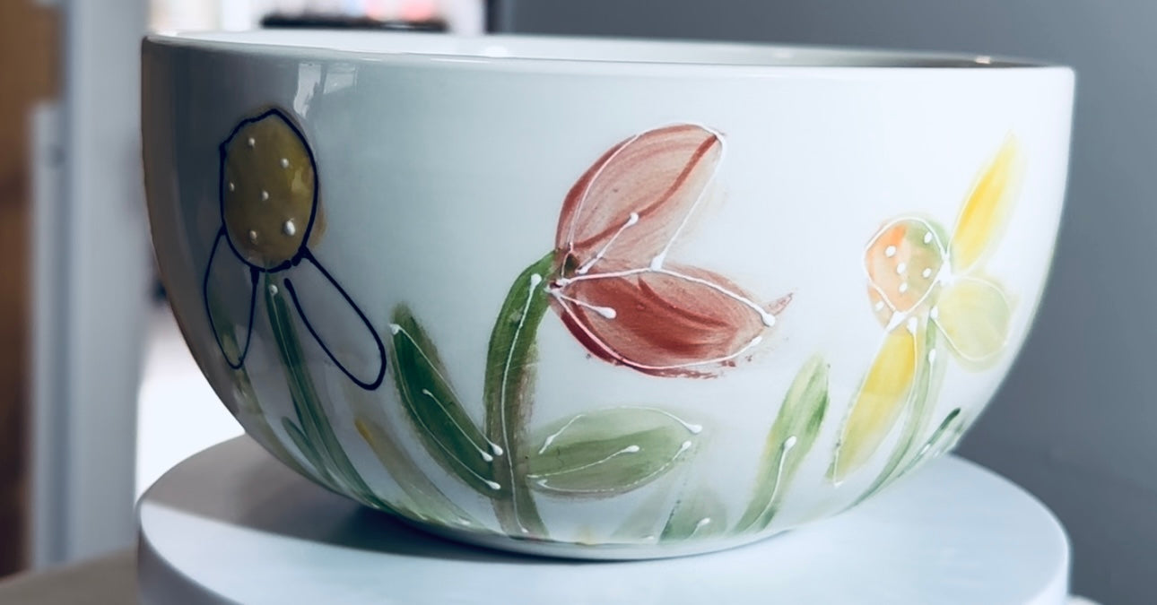 Bunny in the garden cereal bowl