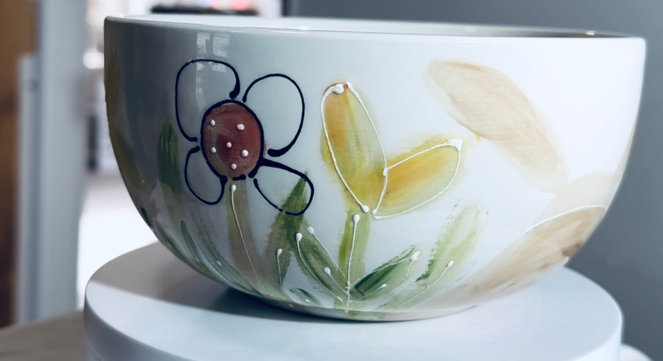 Bunny in the garden cereal bowl