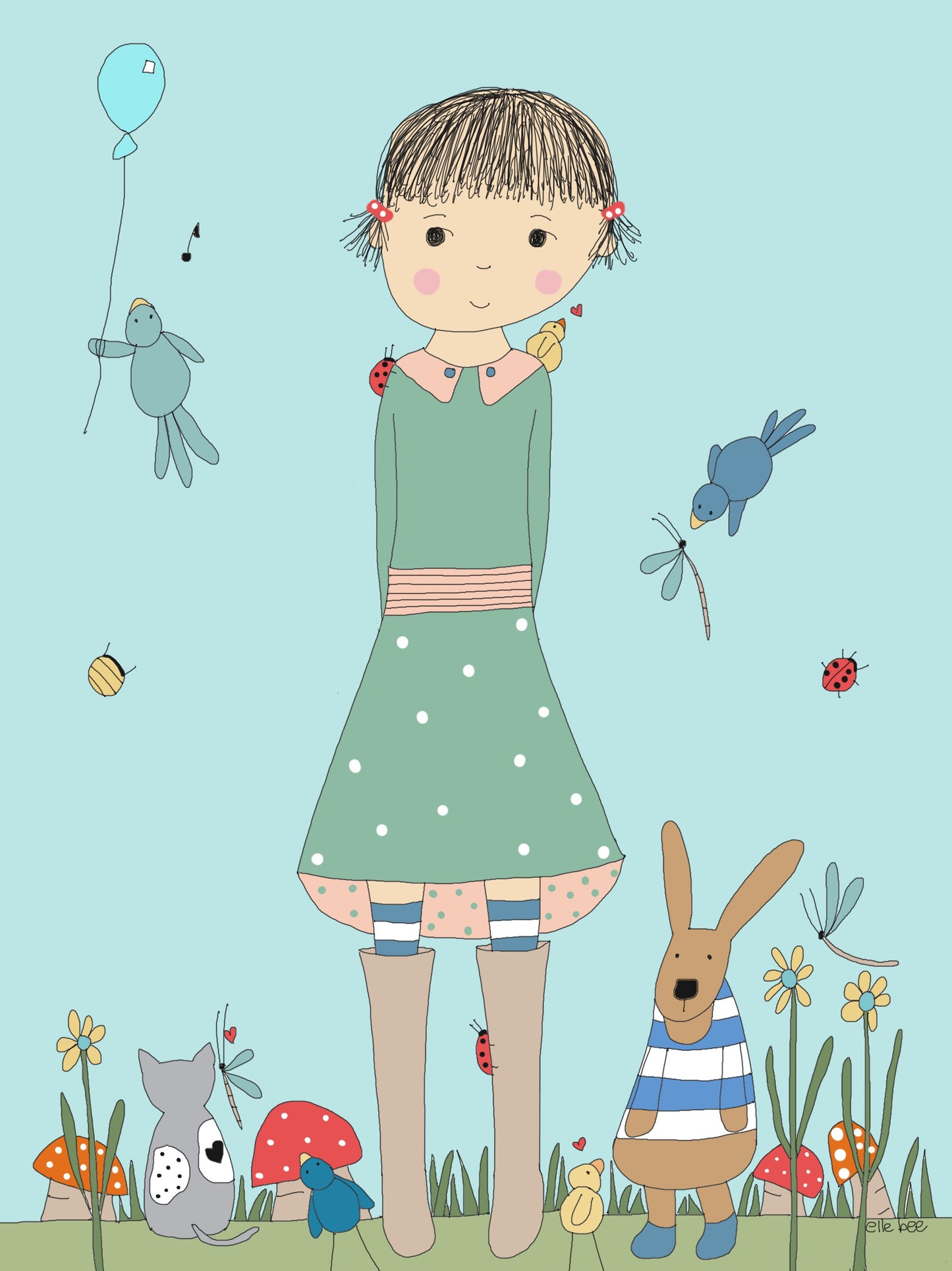 Lexi loves Ladybugs Greeting card