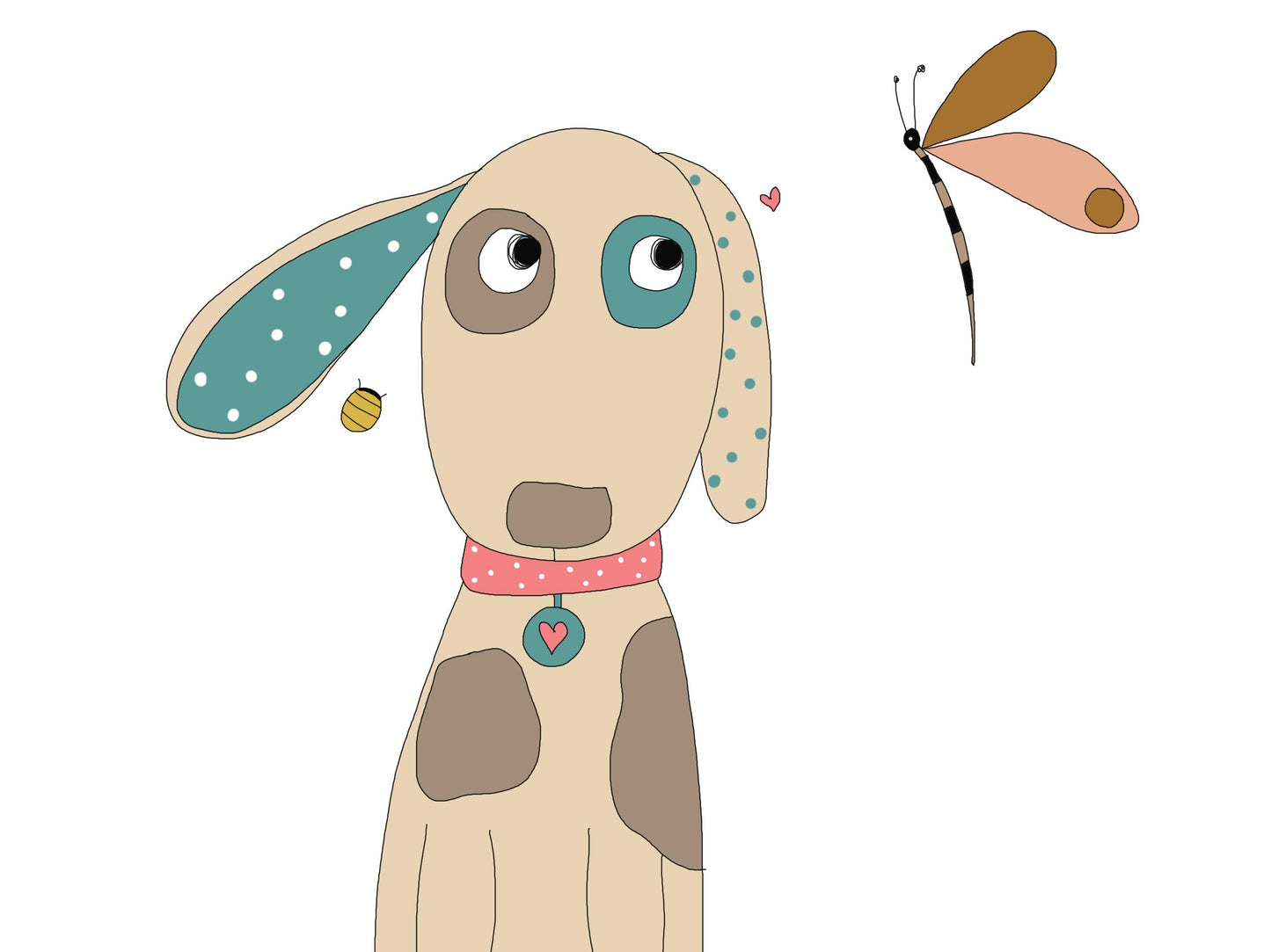 “Well hello there Puppy & Butterfly” greeting card