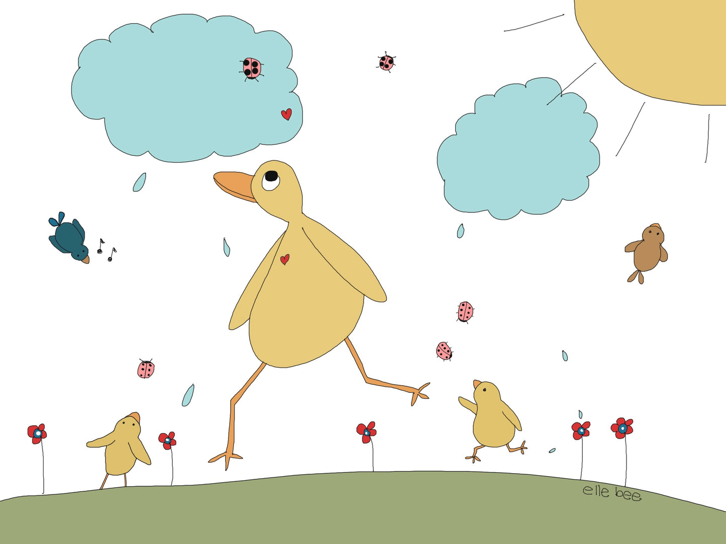 “Rainy Days…Love in my heart” greeting card