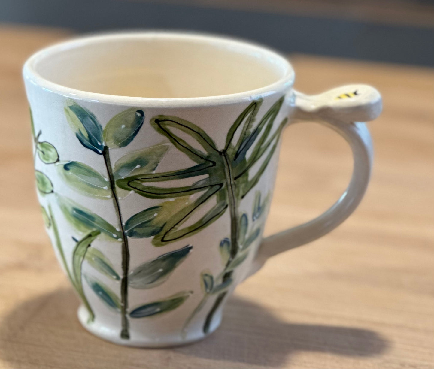 Plant lover Large wheel thrown mug
