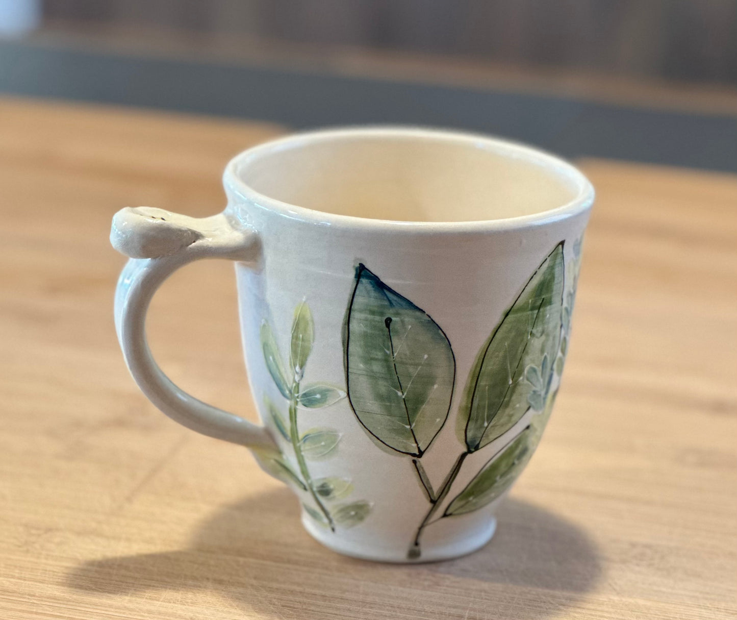 Plant lover Large wheel thrown mug
