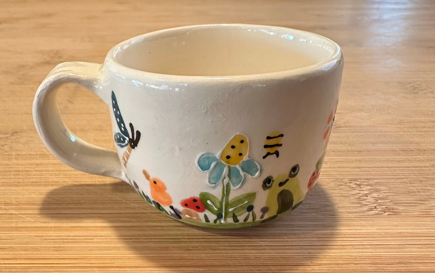 Birds & Frogs in my garden small Child mug