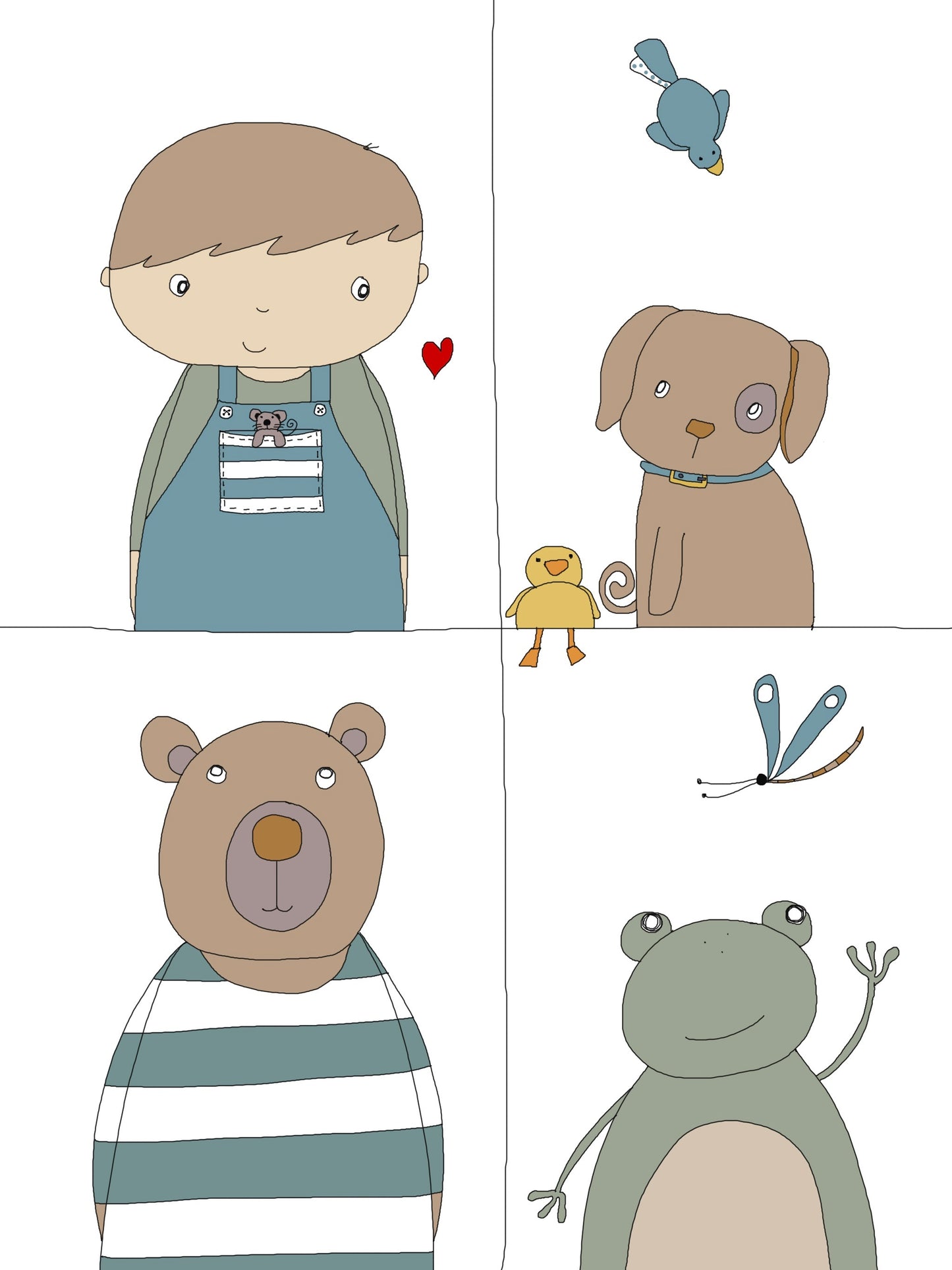 “Little boys” greeting card
