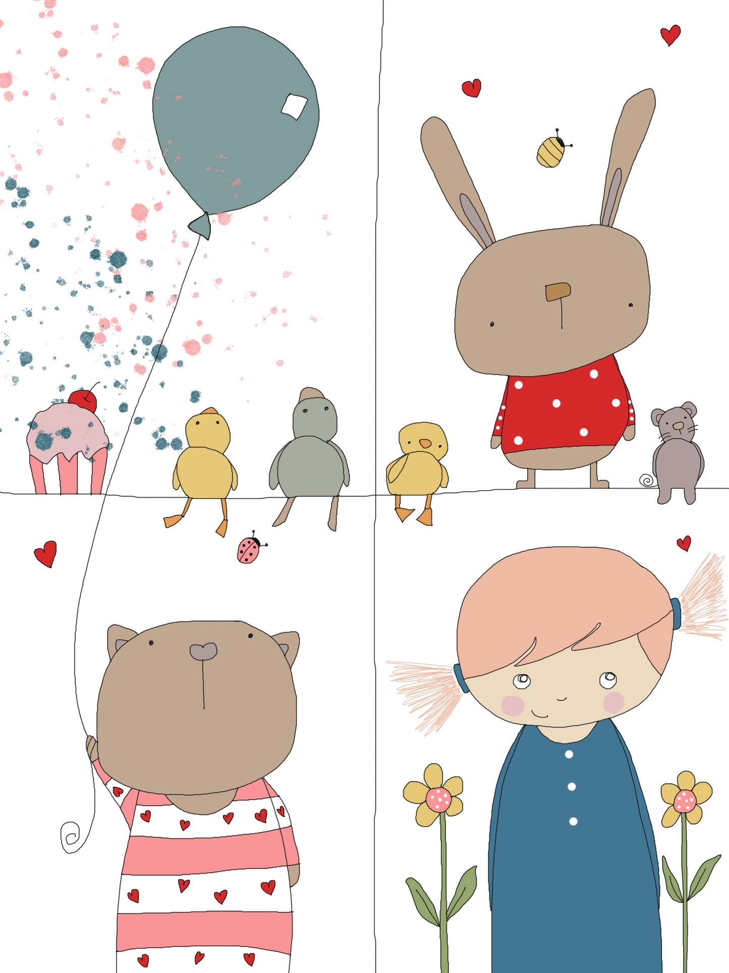 “Little girls” greeting card