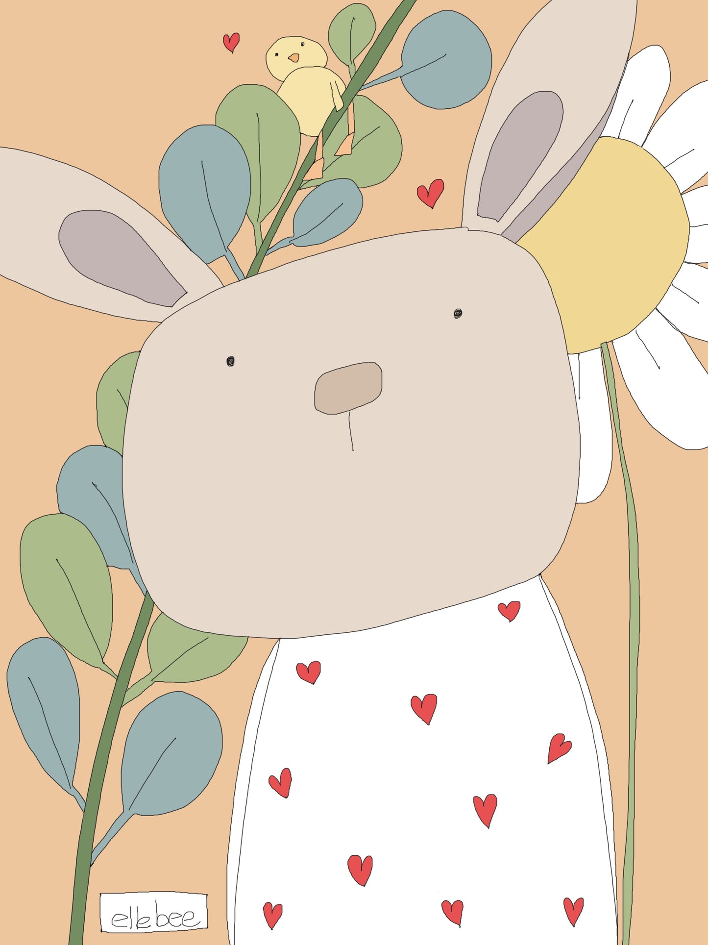 “Little Duck loves Eucalyptus” greeting card