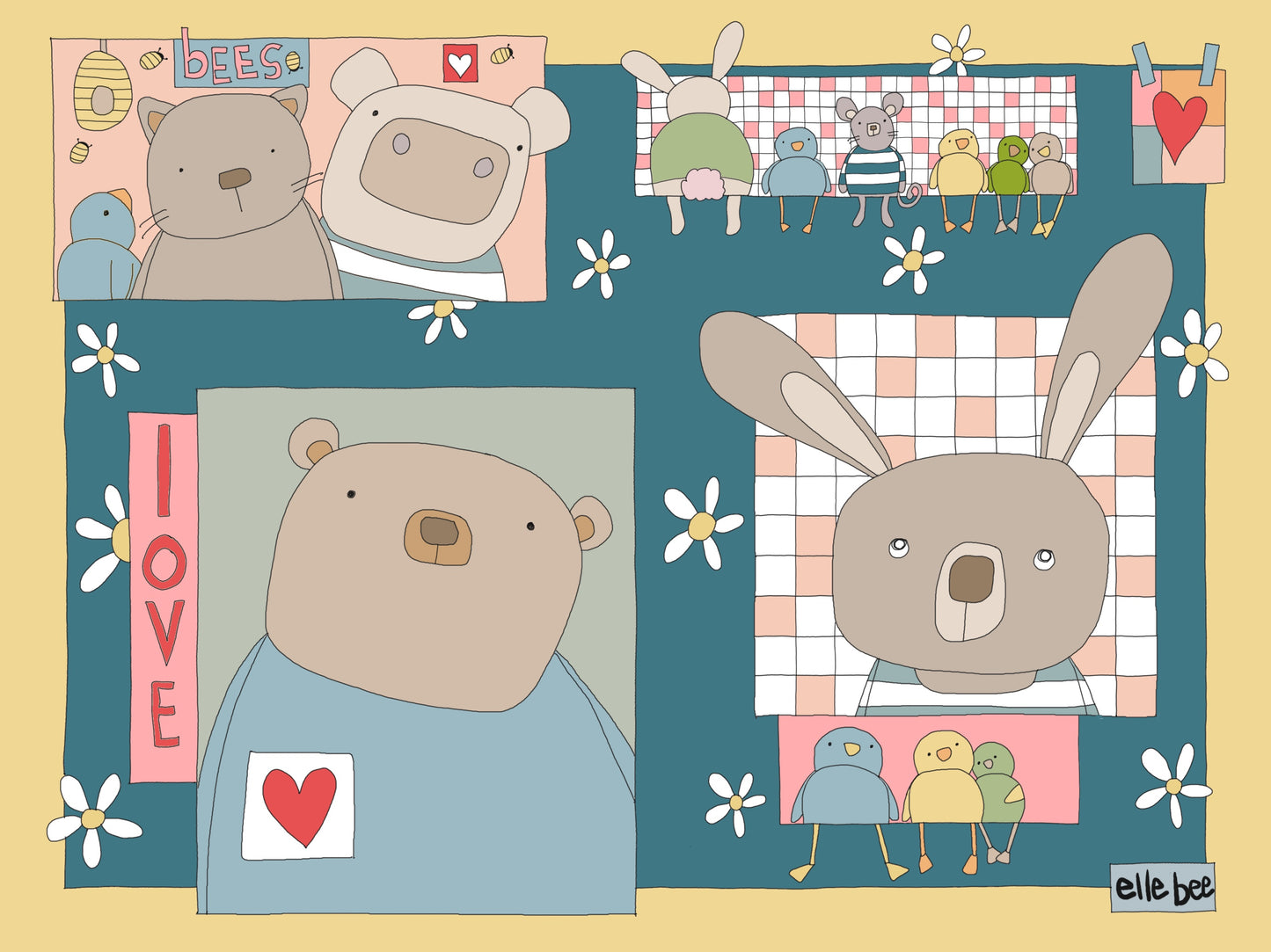 “Love bees” greeting card
