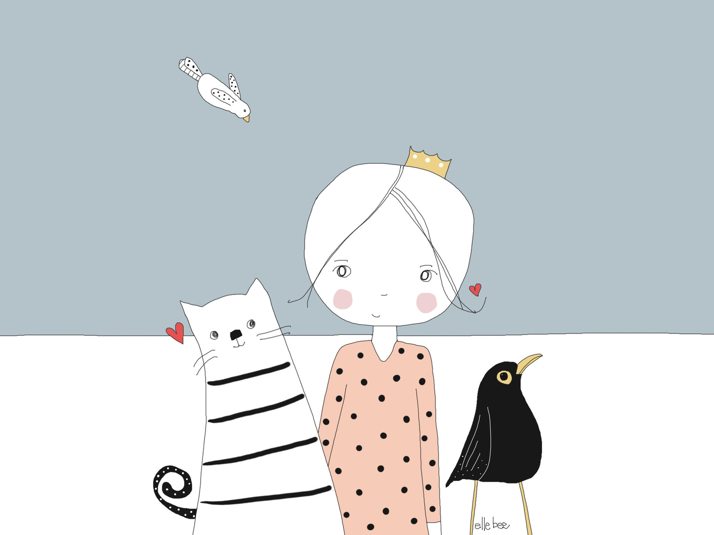 “Rosie & the Raven” greeting card