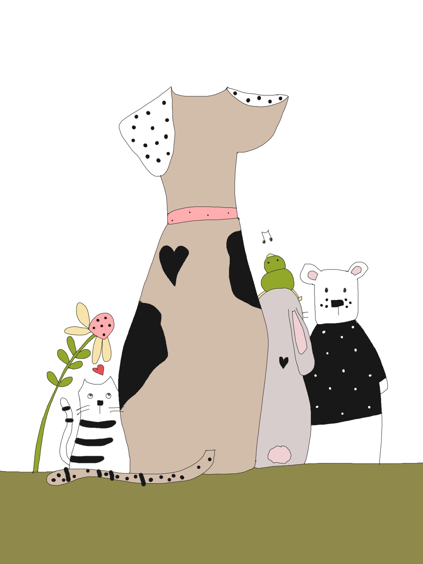 “Sticking close” greeting card