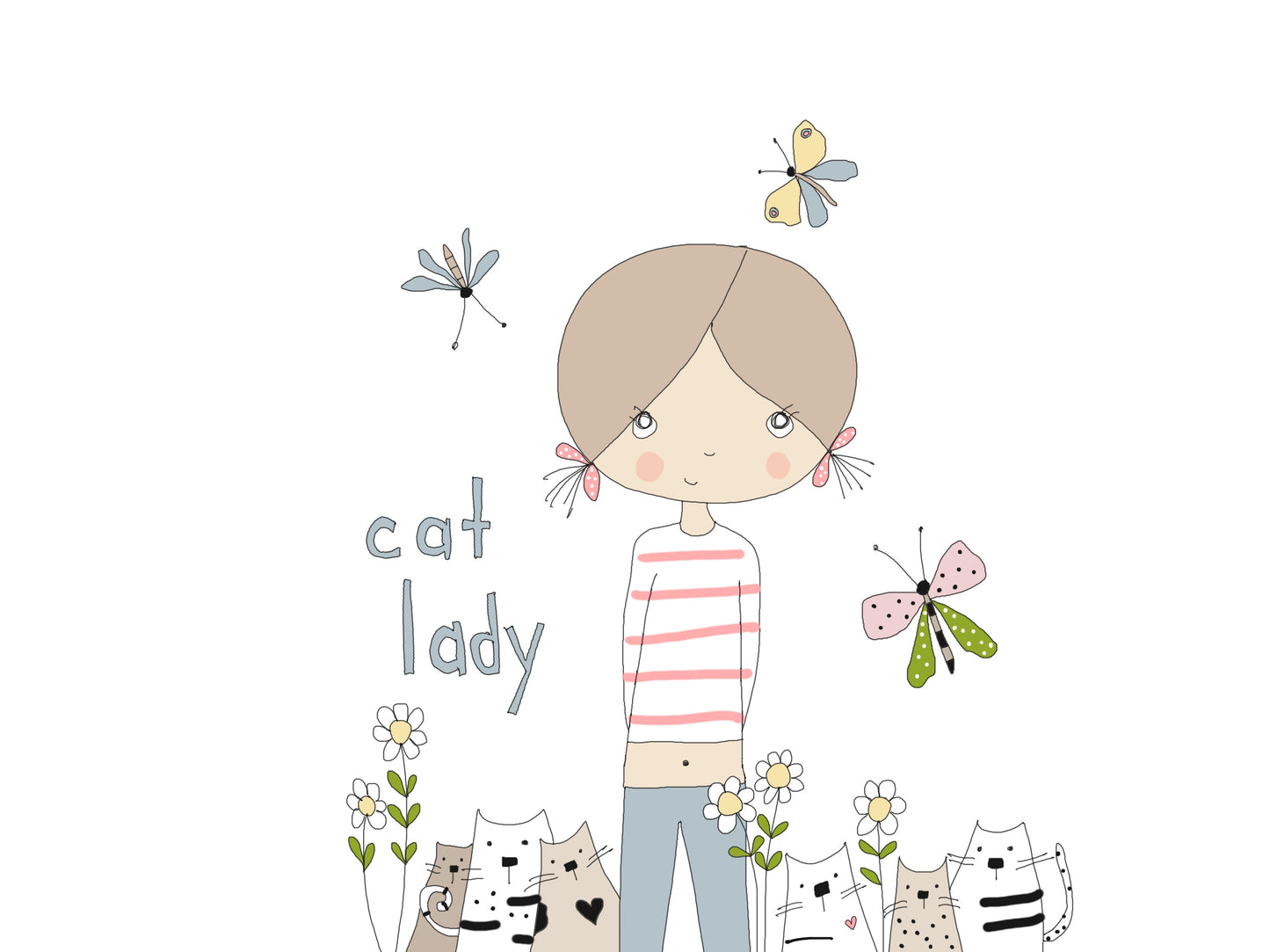 “Cat Lady’ greeting card