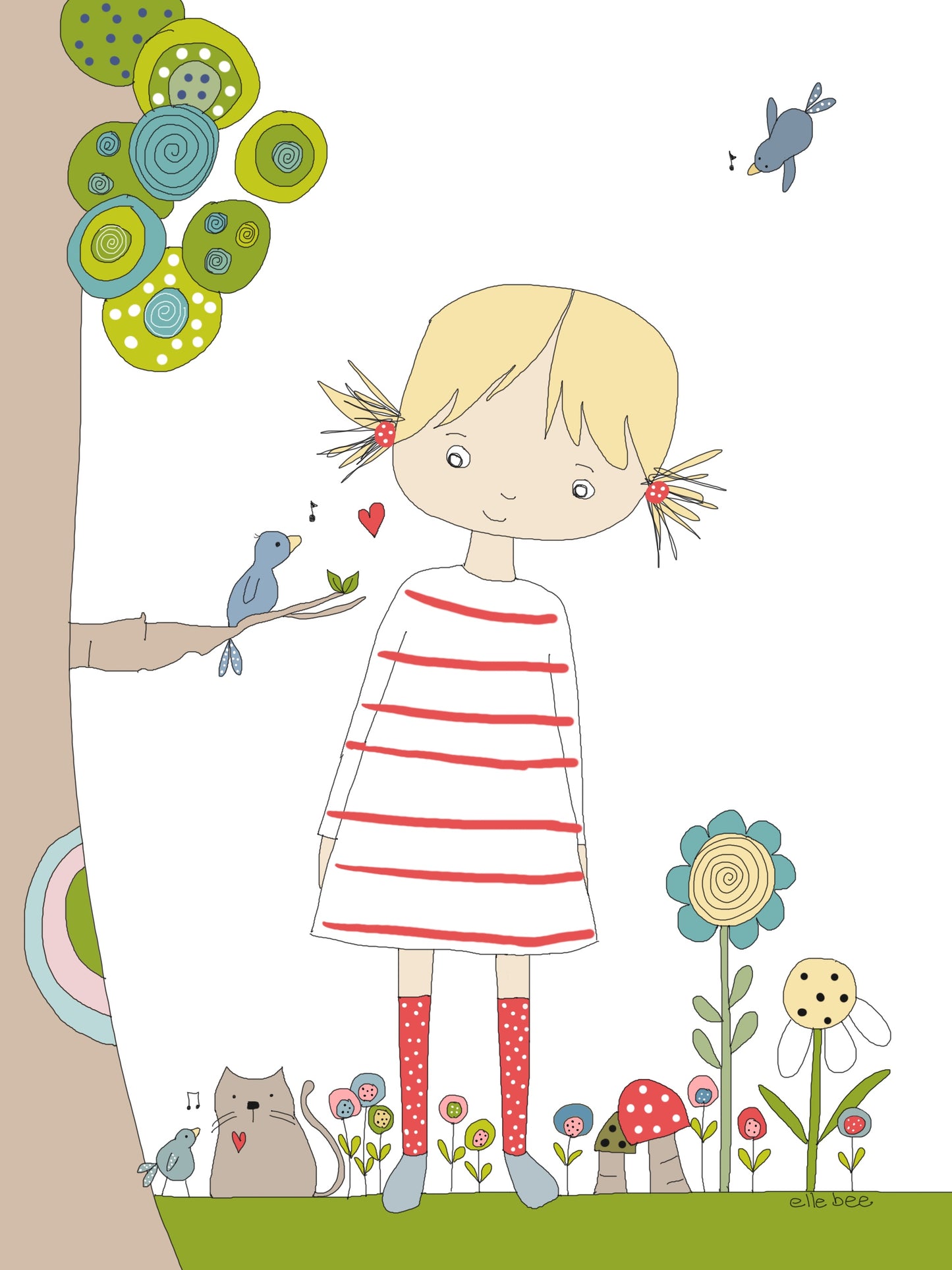 “Lily’s Bluebirds” greeting card