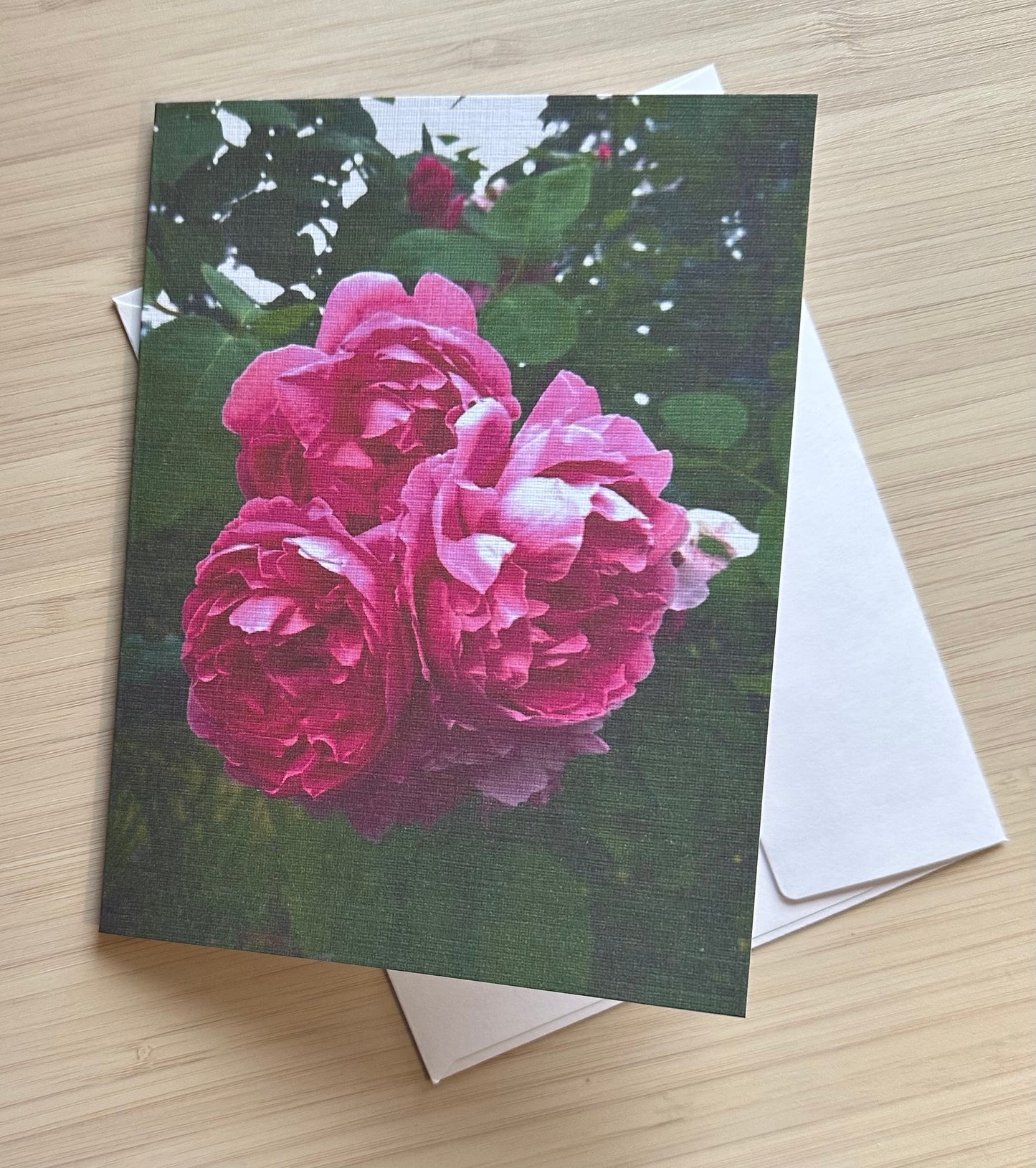 Pink Peony photo greeting card