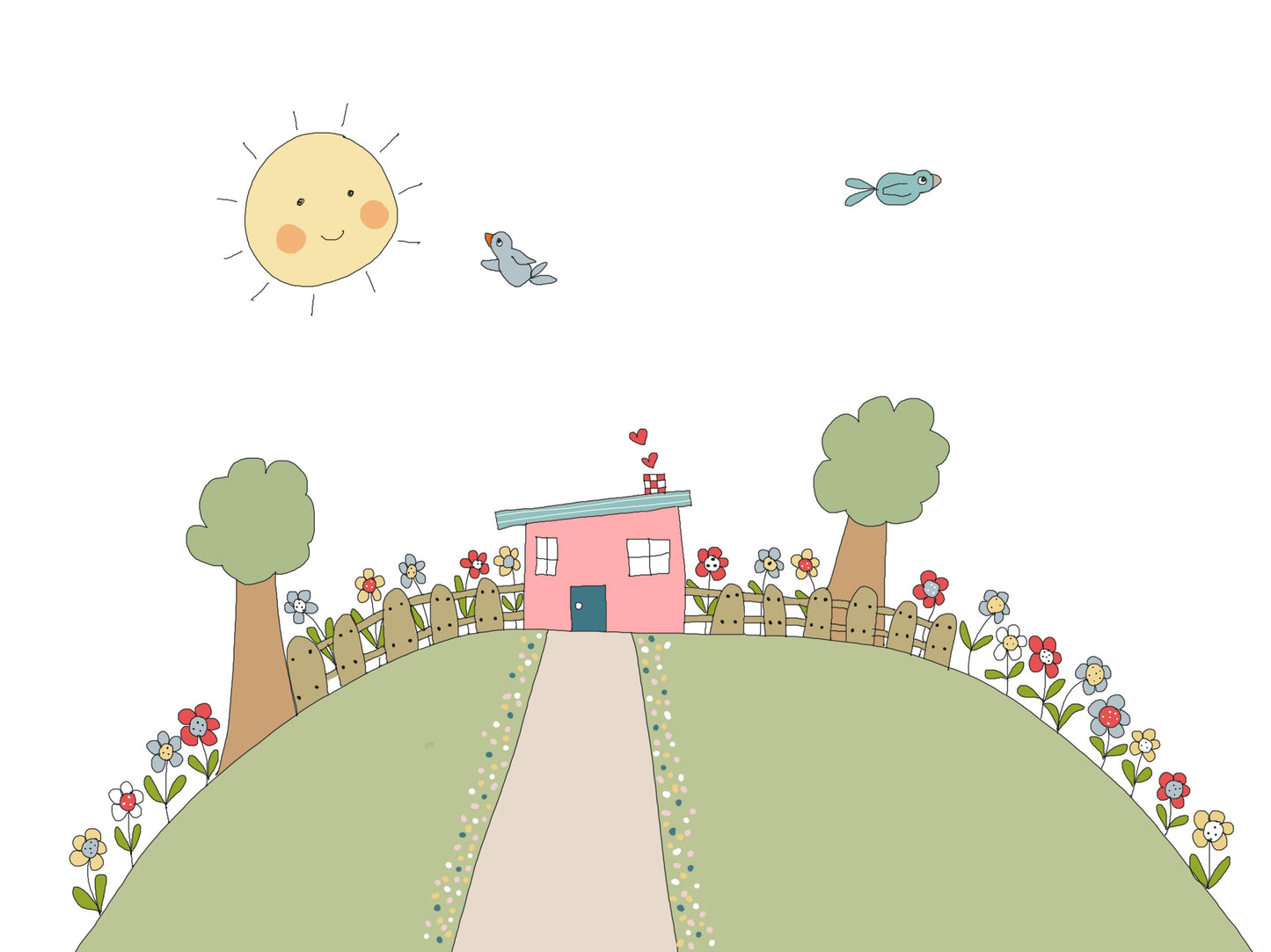 Sunshine makes my flowers grow greeting card