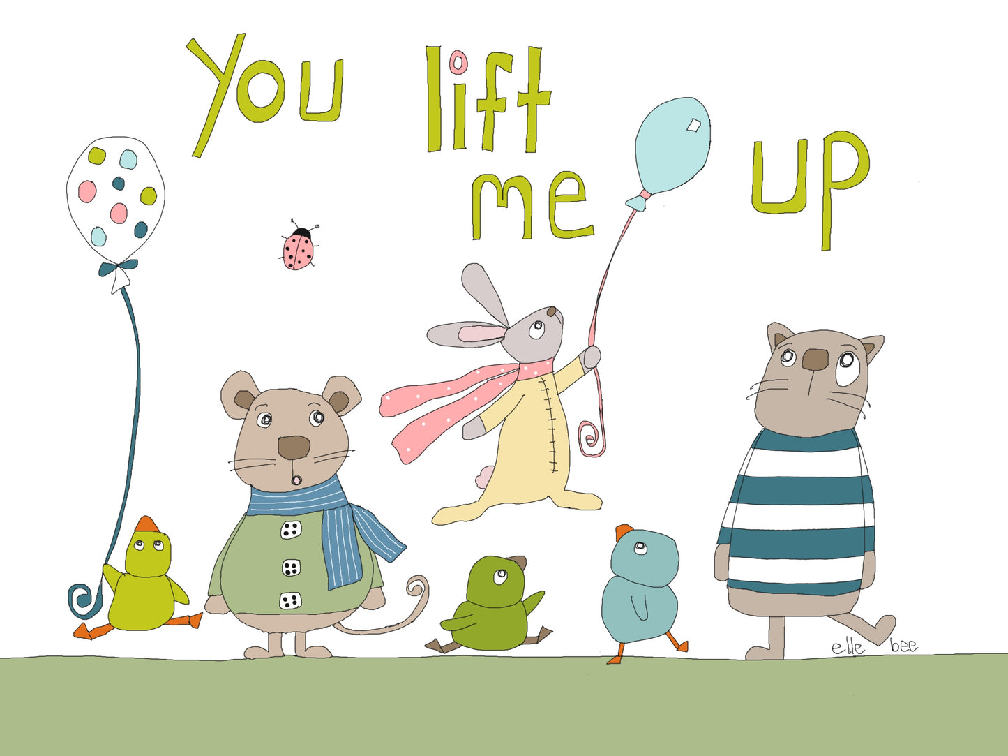 You Lift Me Up greeting card