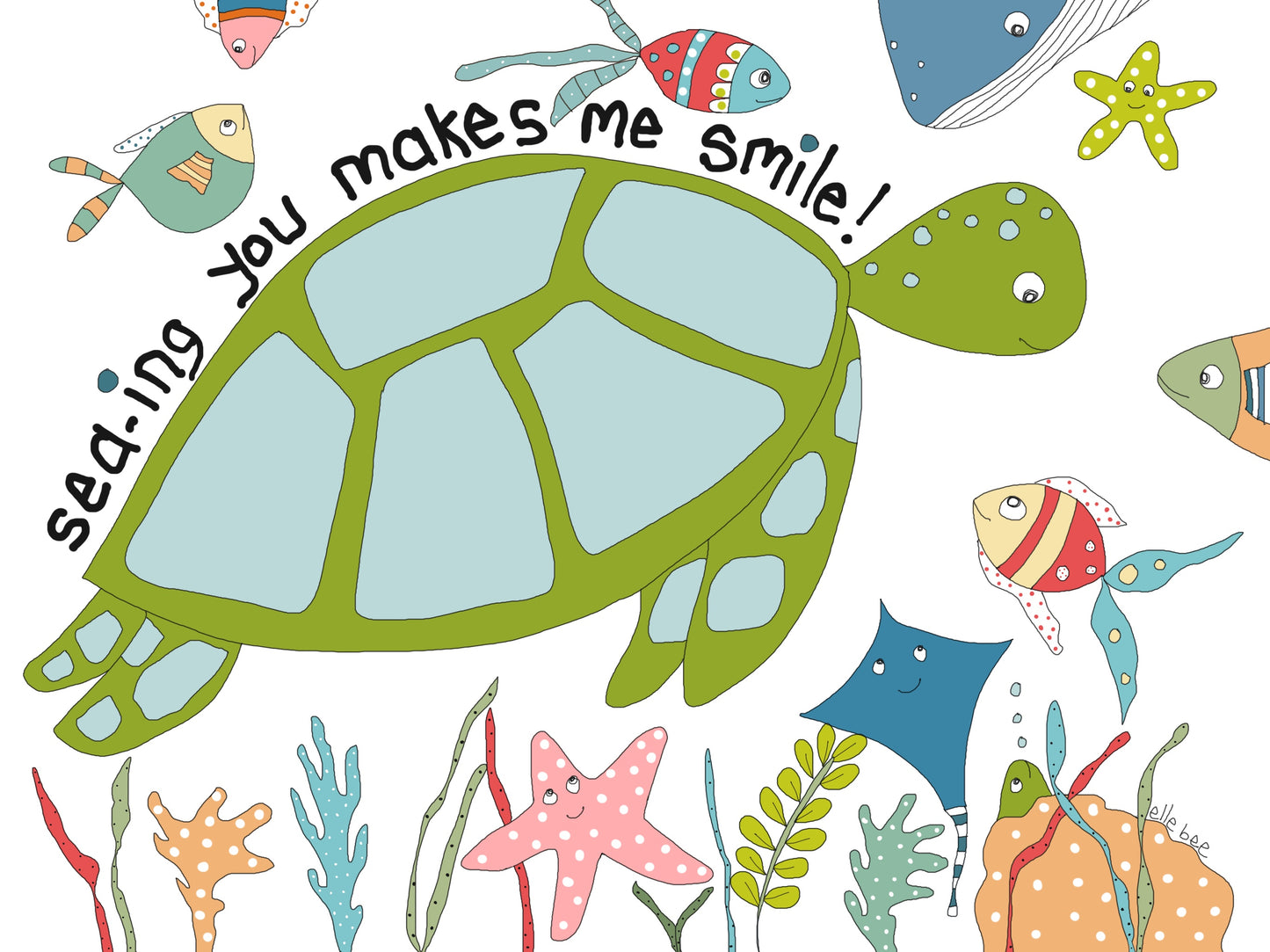 Sea-ing you makes me smile greeting card