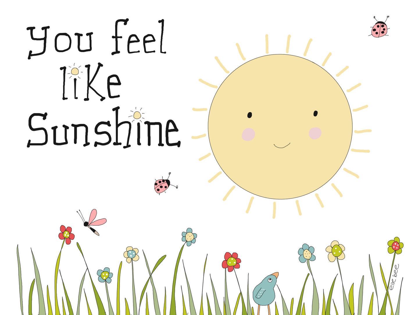 Sunshine set of 4 greeting cards
