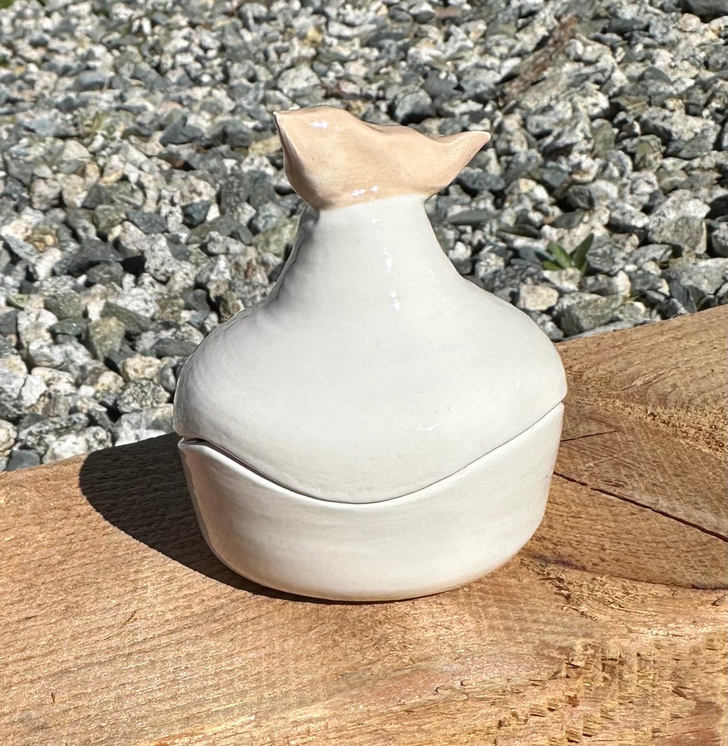 Pink Bird jewelry box with lid