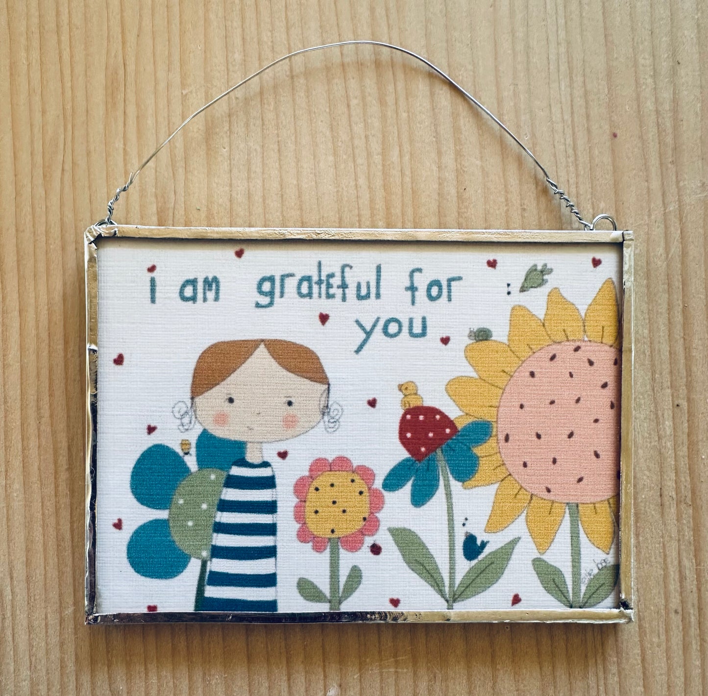 Framed “I am grateful for you” print