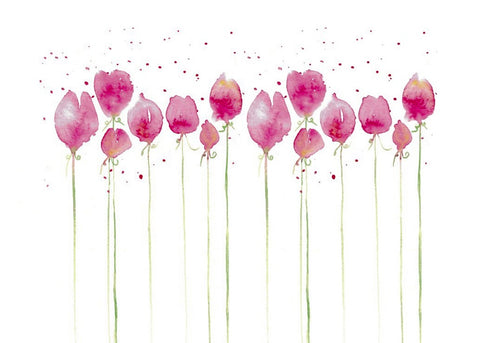 Pink Tulips greeting card