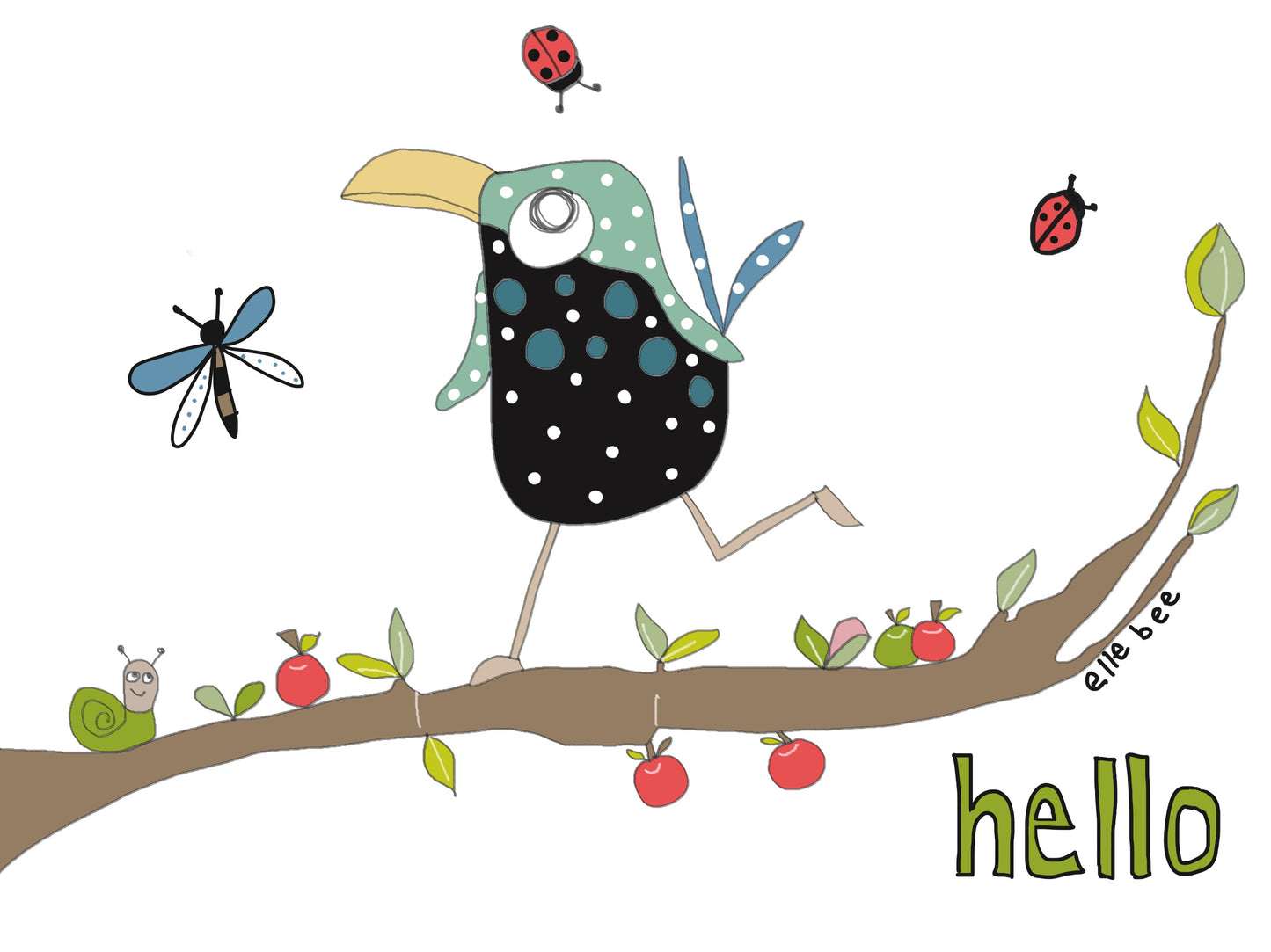 Hello greeting card