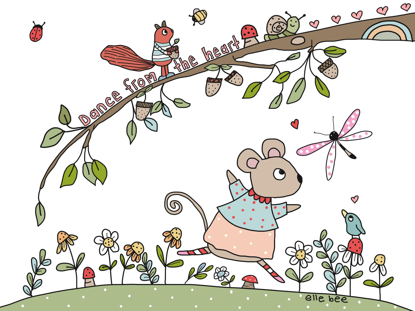 Dance from the heart greeting card