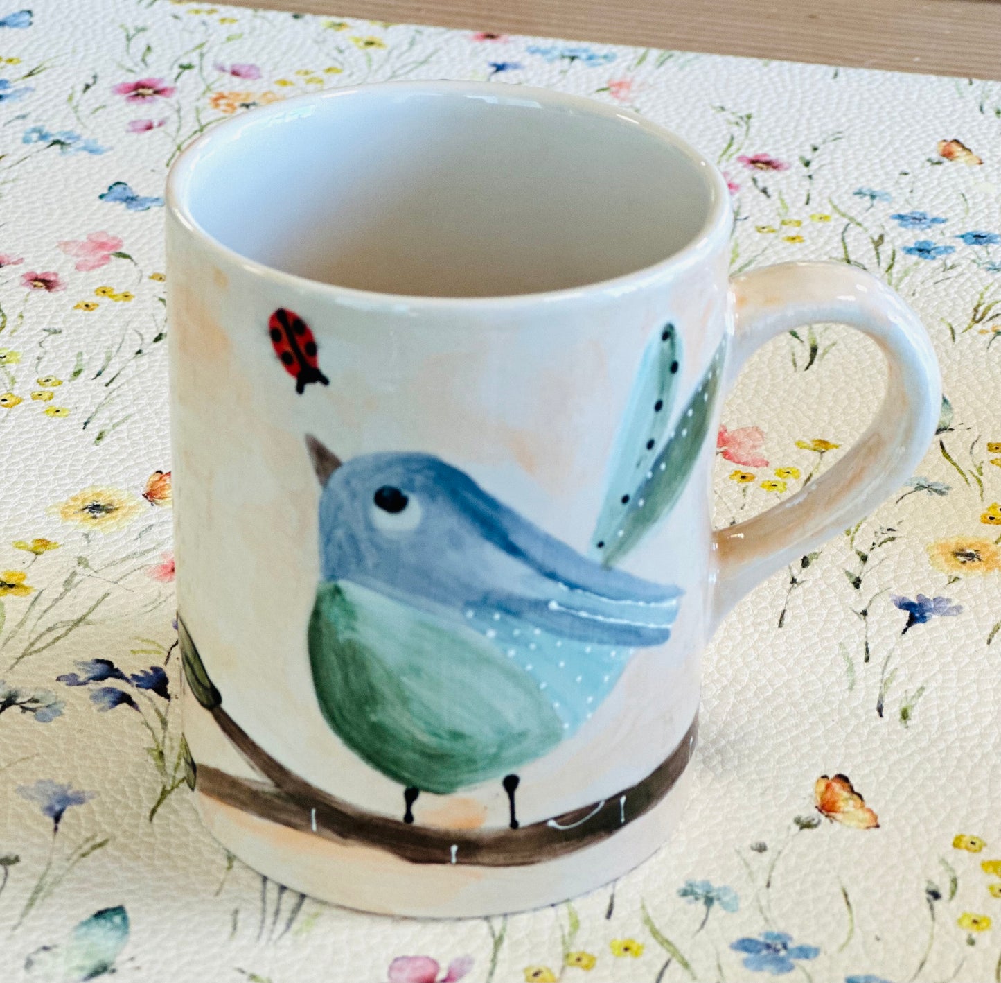 Bluebird & Ladybug mug