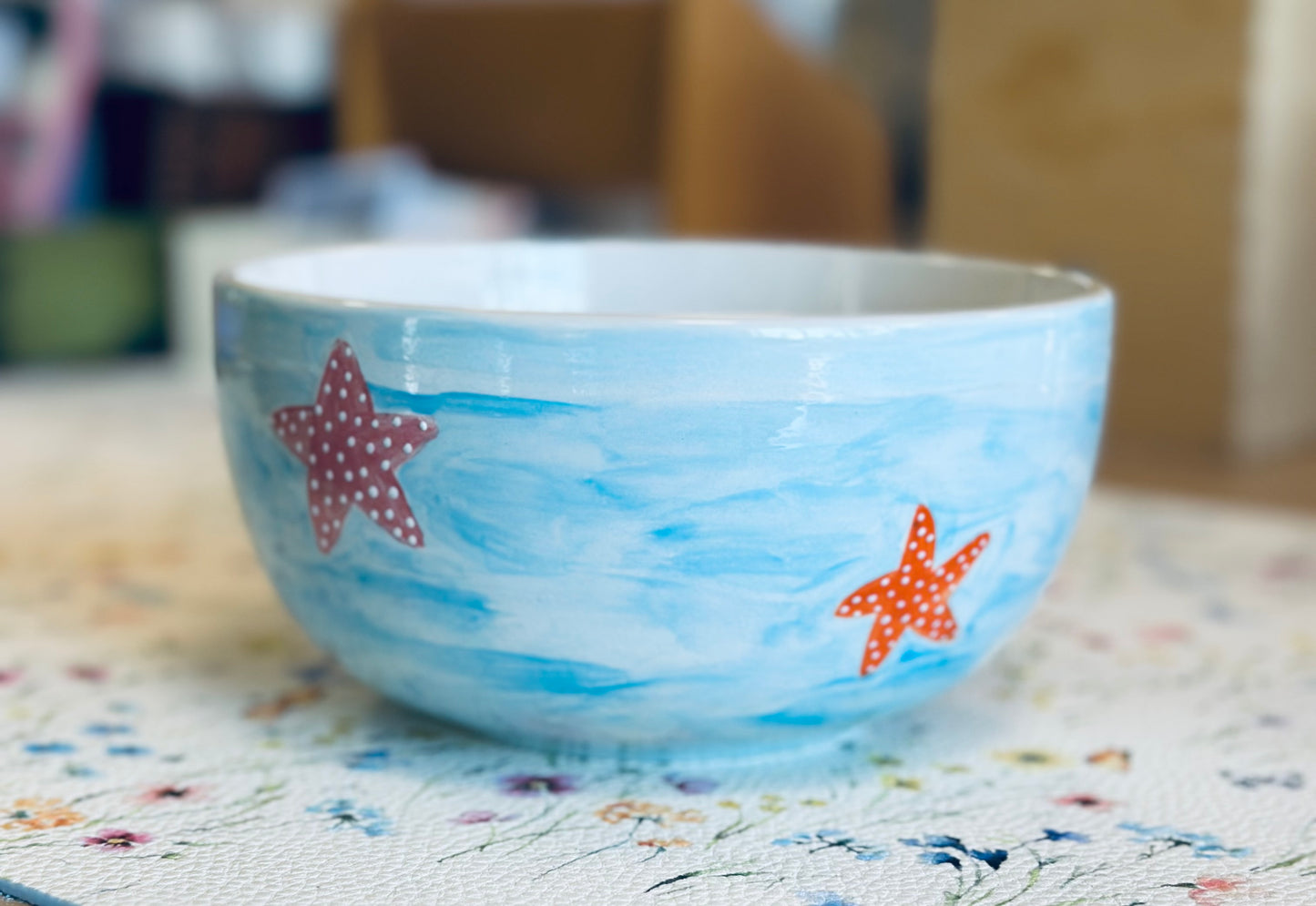 Whale & Starfish cereal bowl
