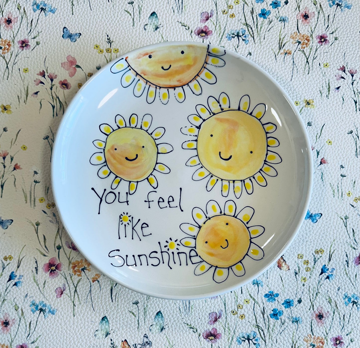 You feel like sunshine side / serving plate