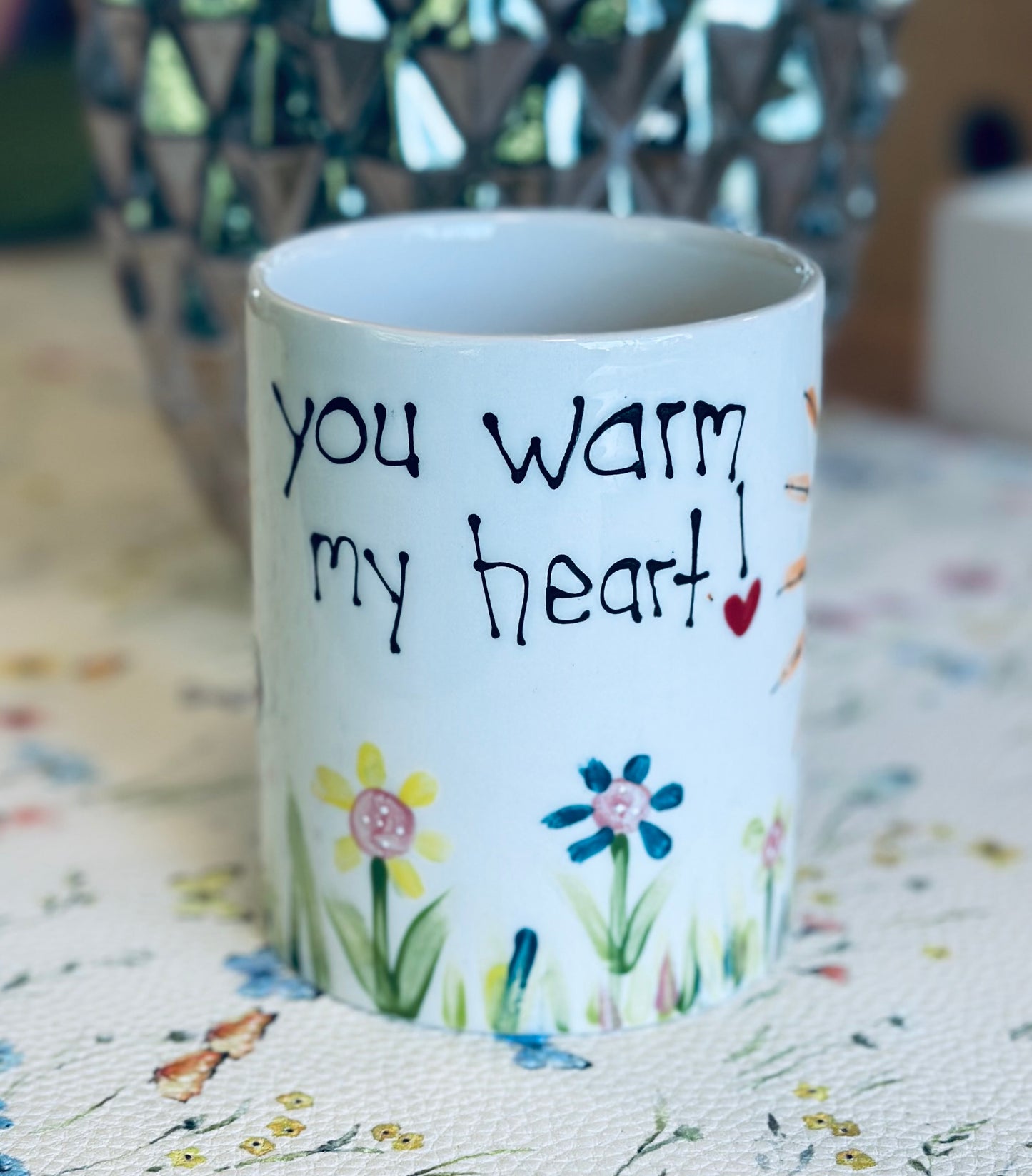 You warm my heart mug