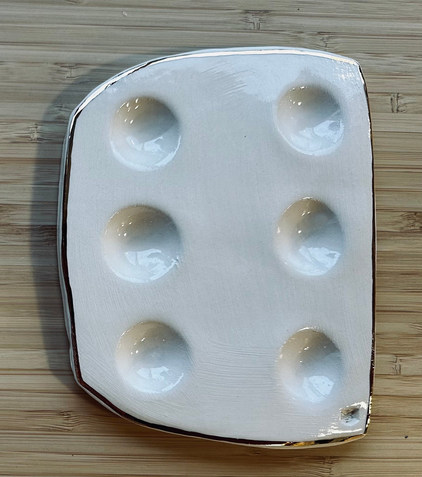 24 karat gold edge Ceramic paint palette