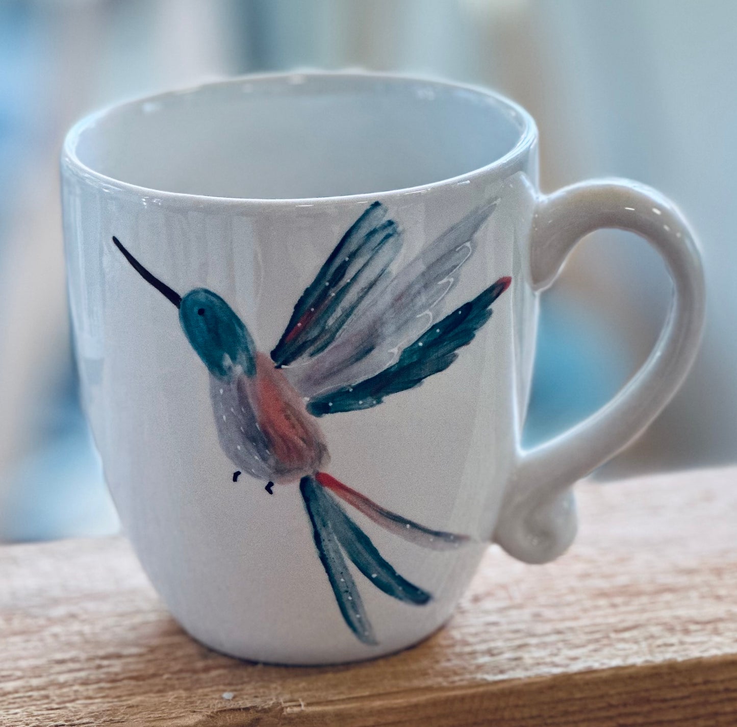 Blue & purple Hummingbird mug