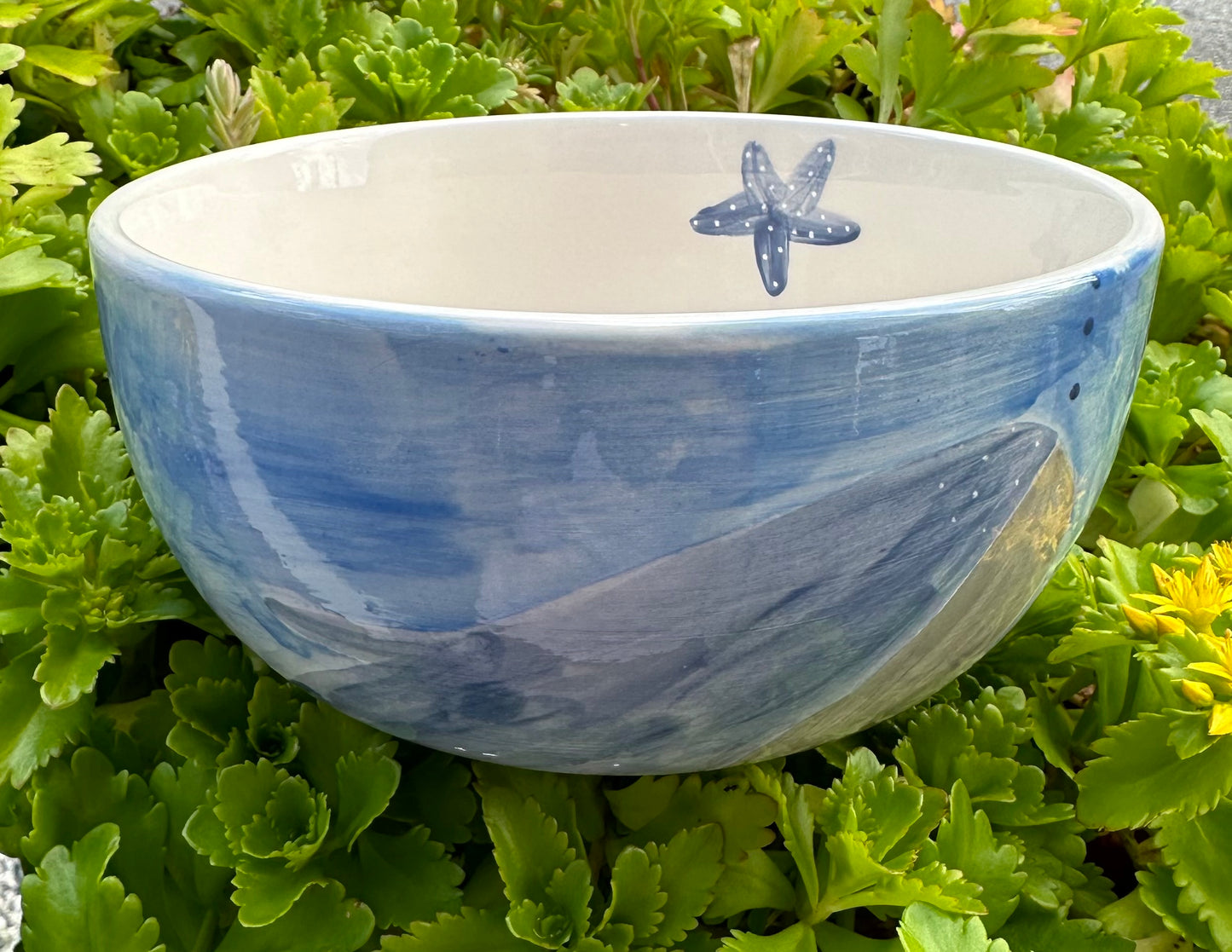 Whale in the ocean cereal bowl