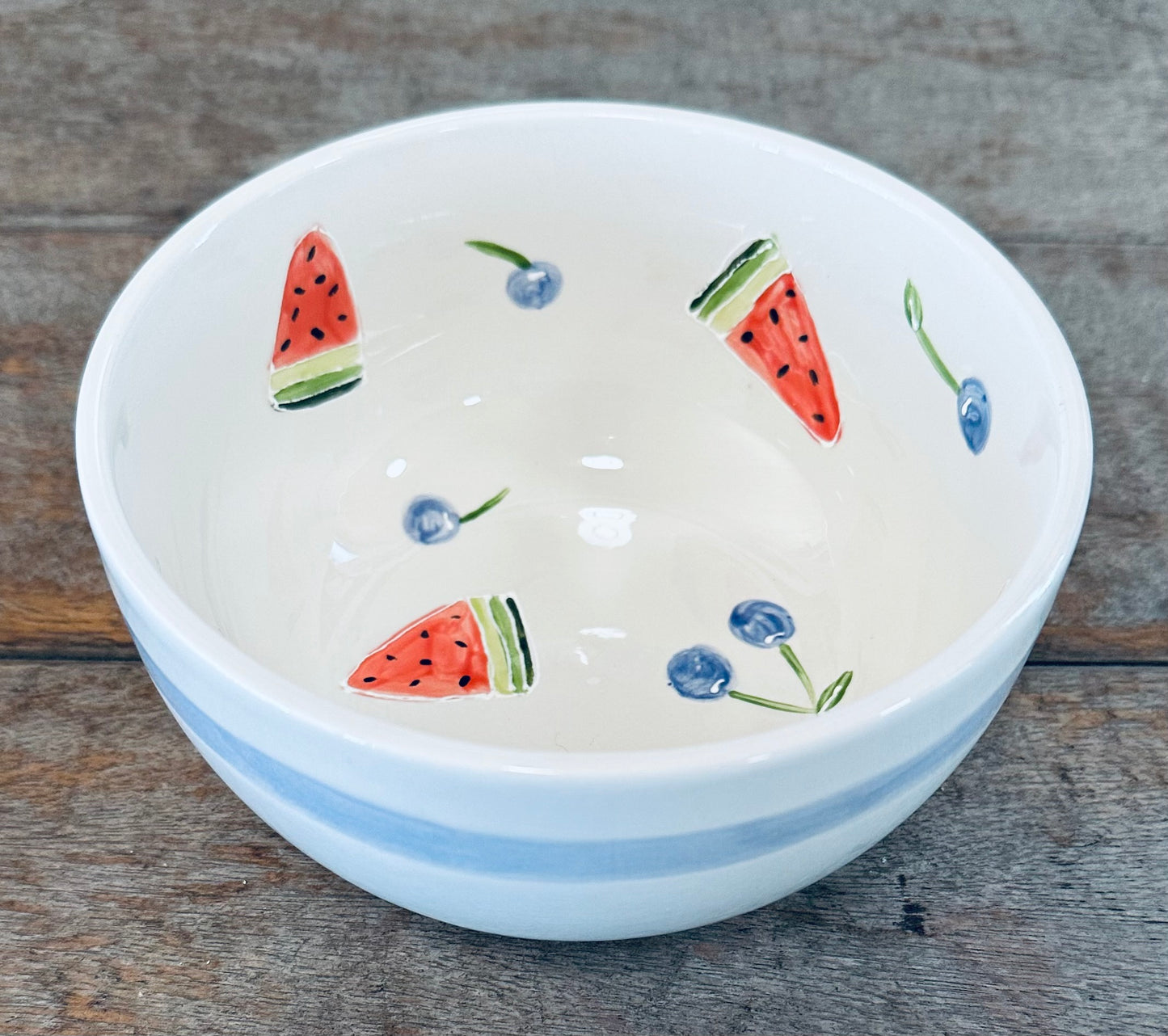 Watermelon & Blueberries cereal bowl