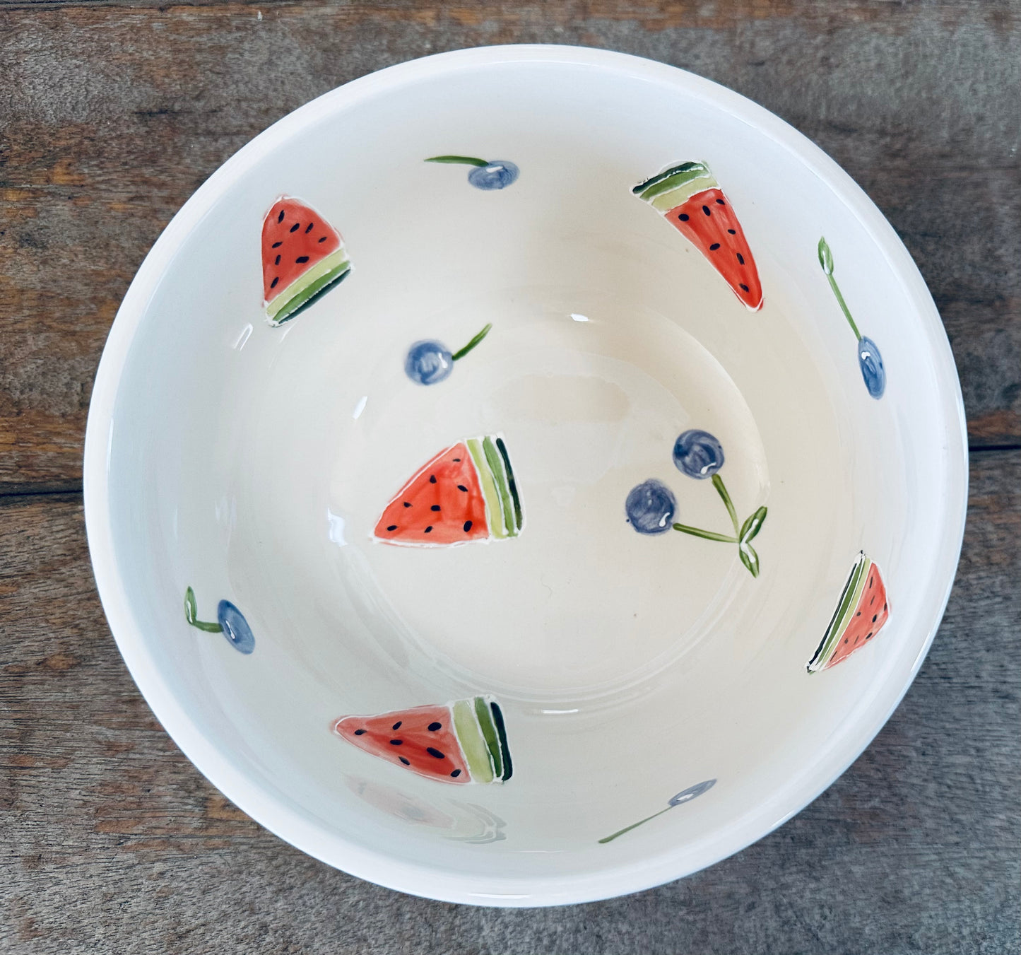 Watermelon & Blueberries cereal bowl