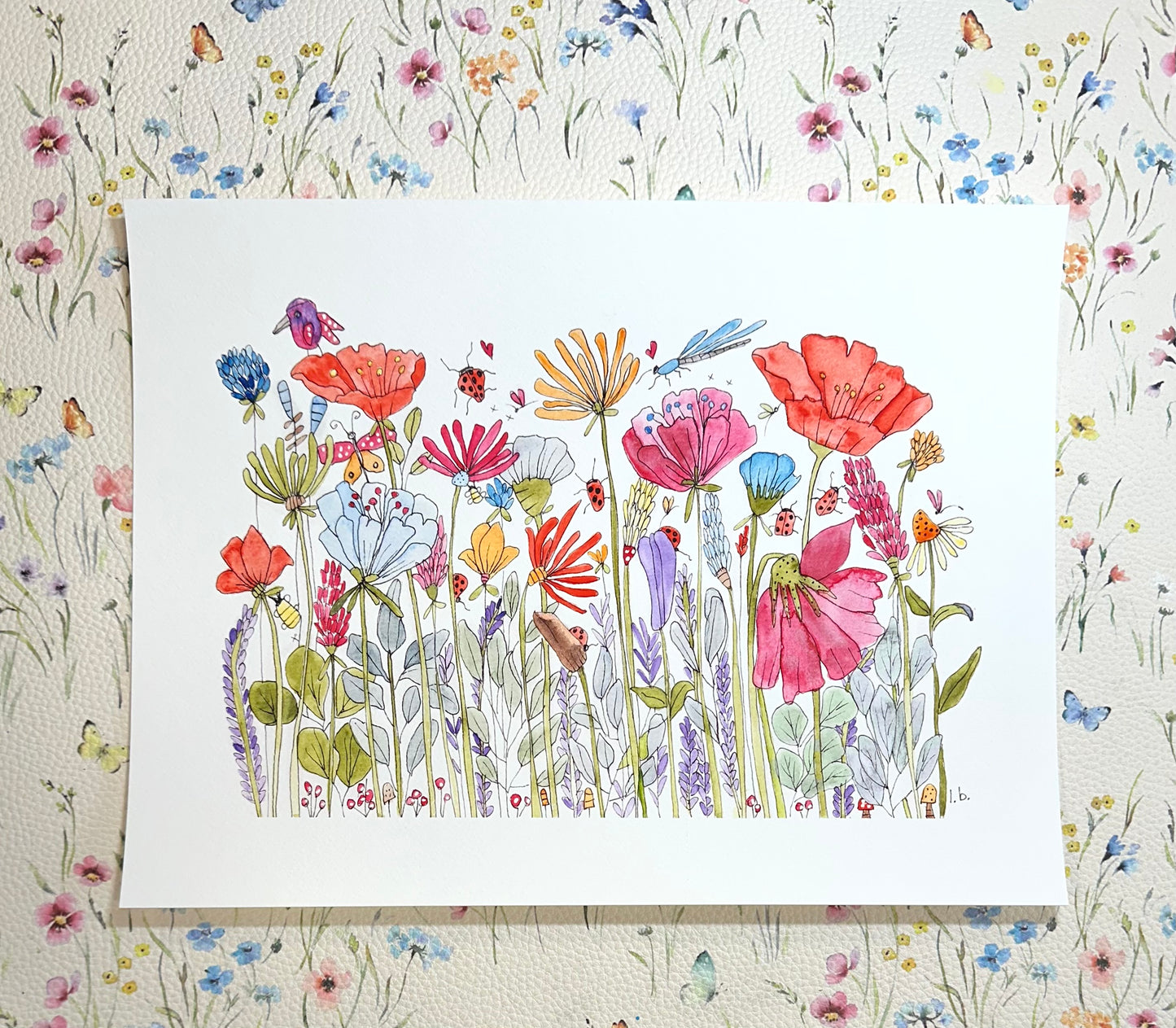 Bee a Wildflower Giclée Archival print
