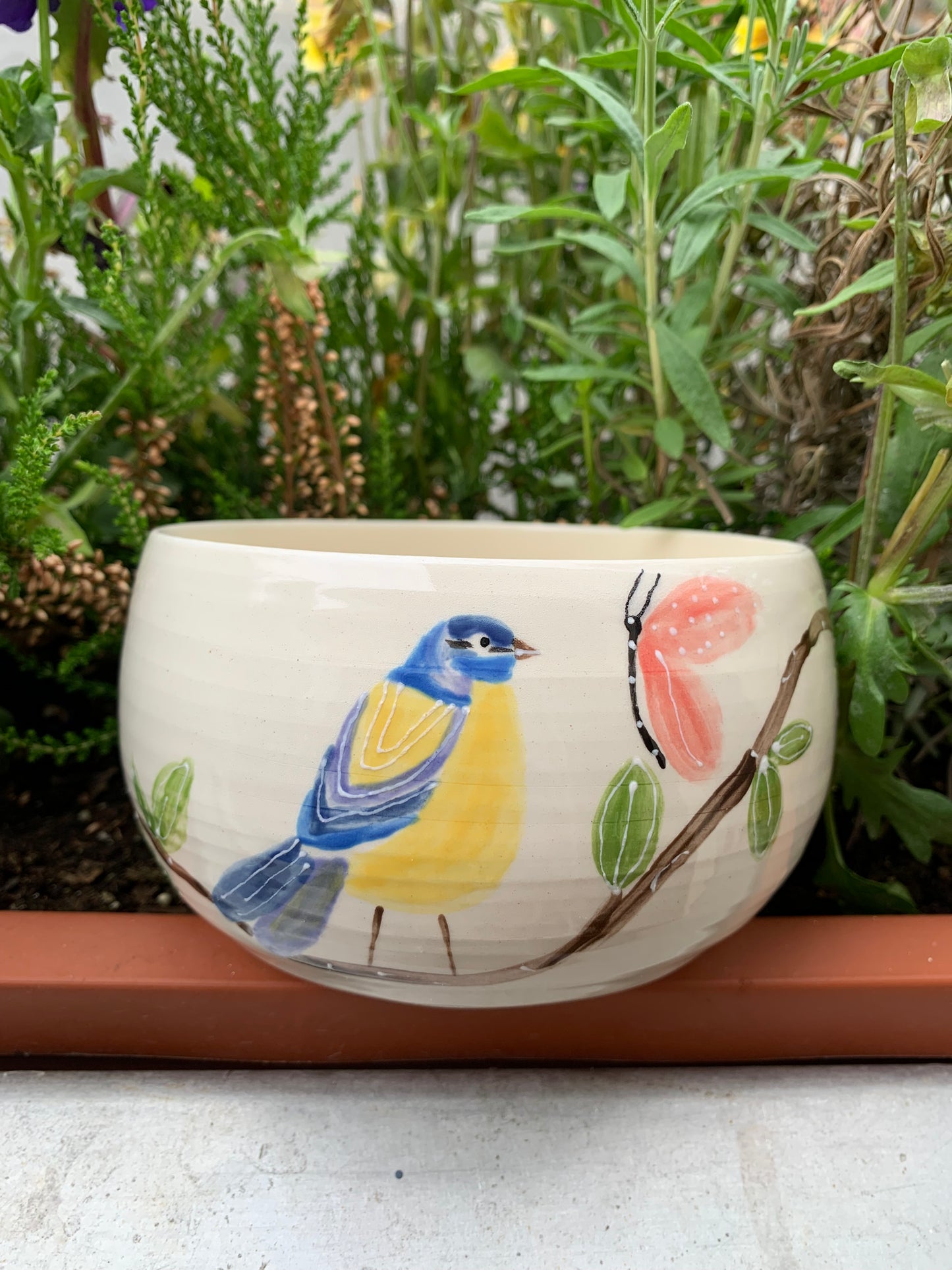 “Blue Tit on a branch” bowl
