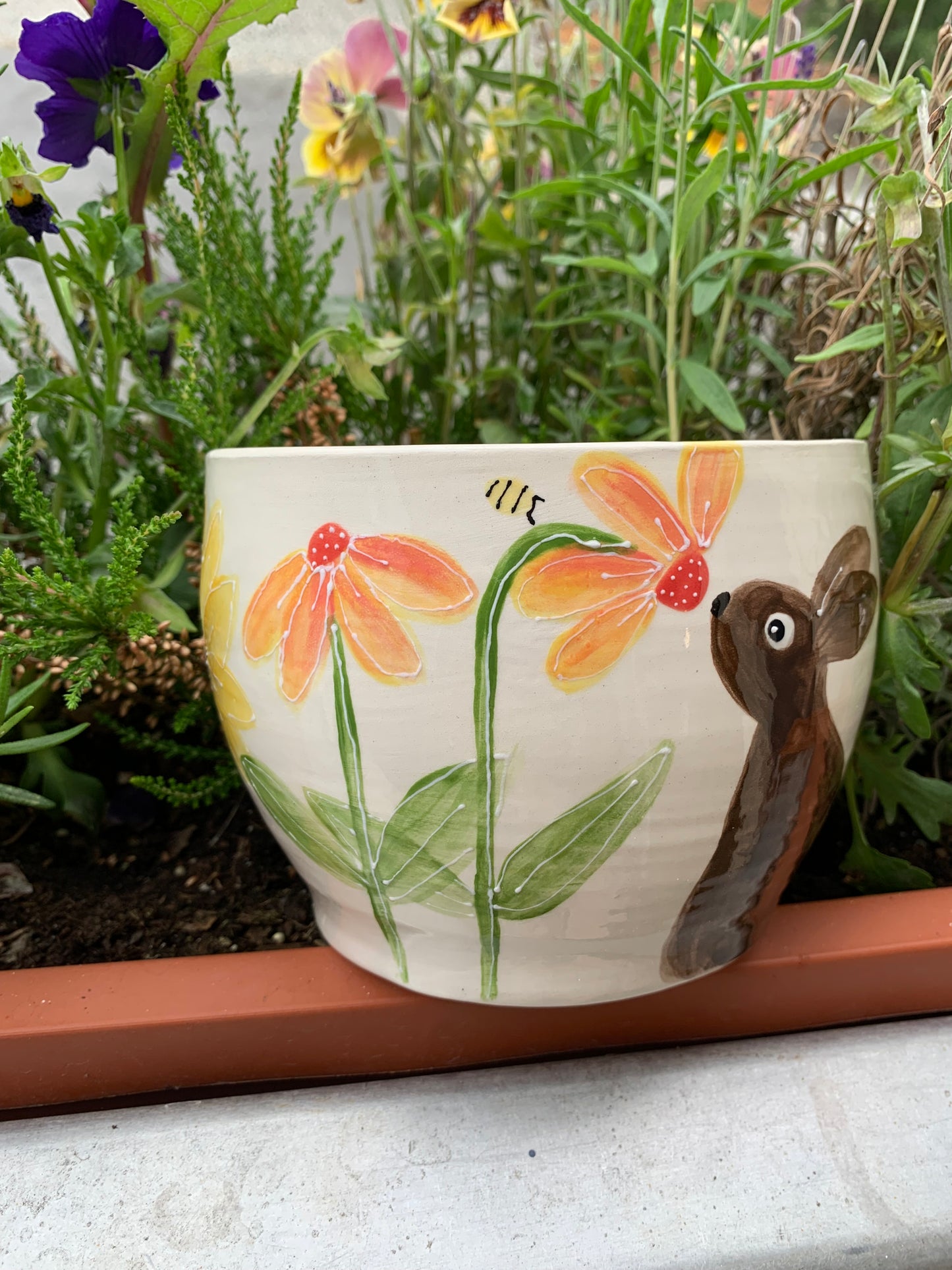 “Bunny in the daisies” bowl