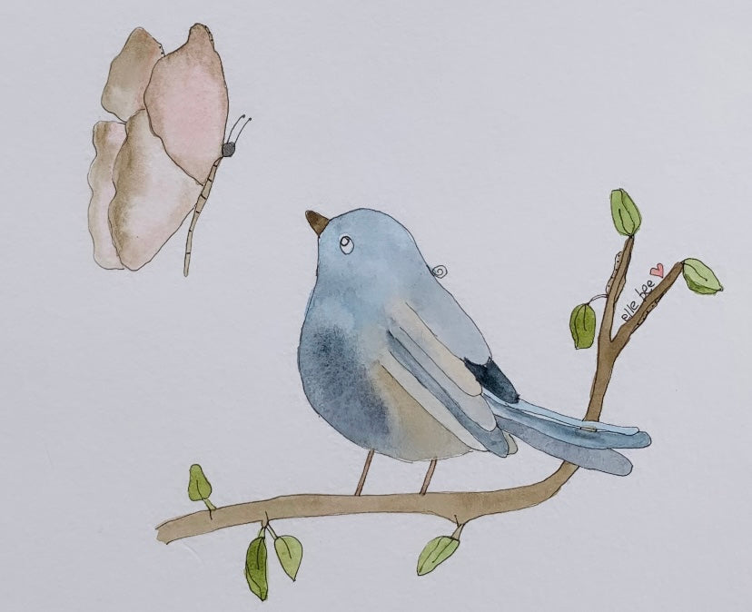 "Sweet butterfly" original watercolour