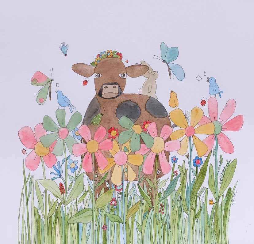 “Daisy’s Daisy Crown” original watercolour
