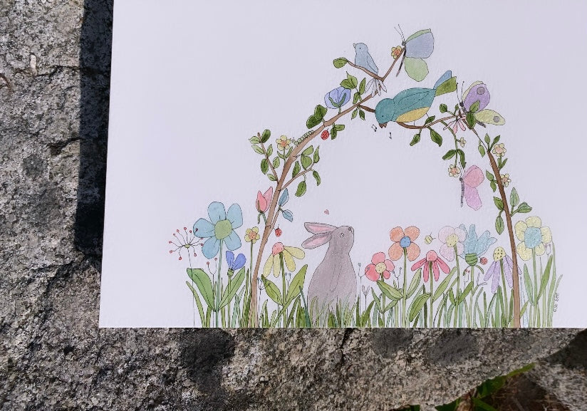 "Garden Arbor" original watercolour