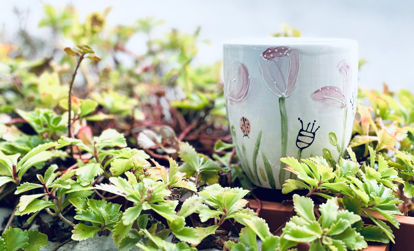 Pink Flowers mug