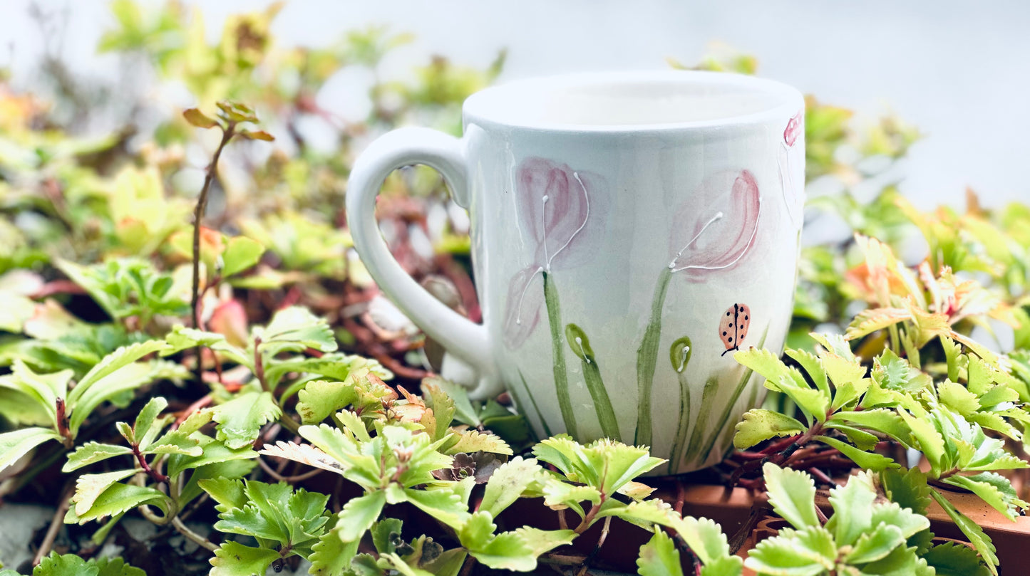 Pink Flowers mug