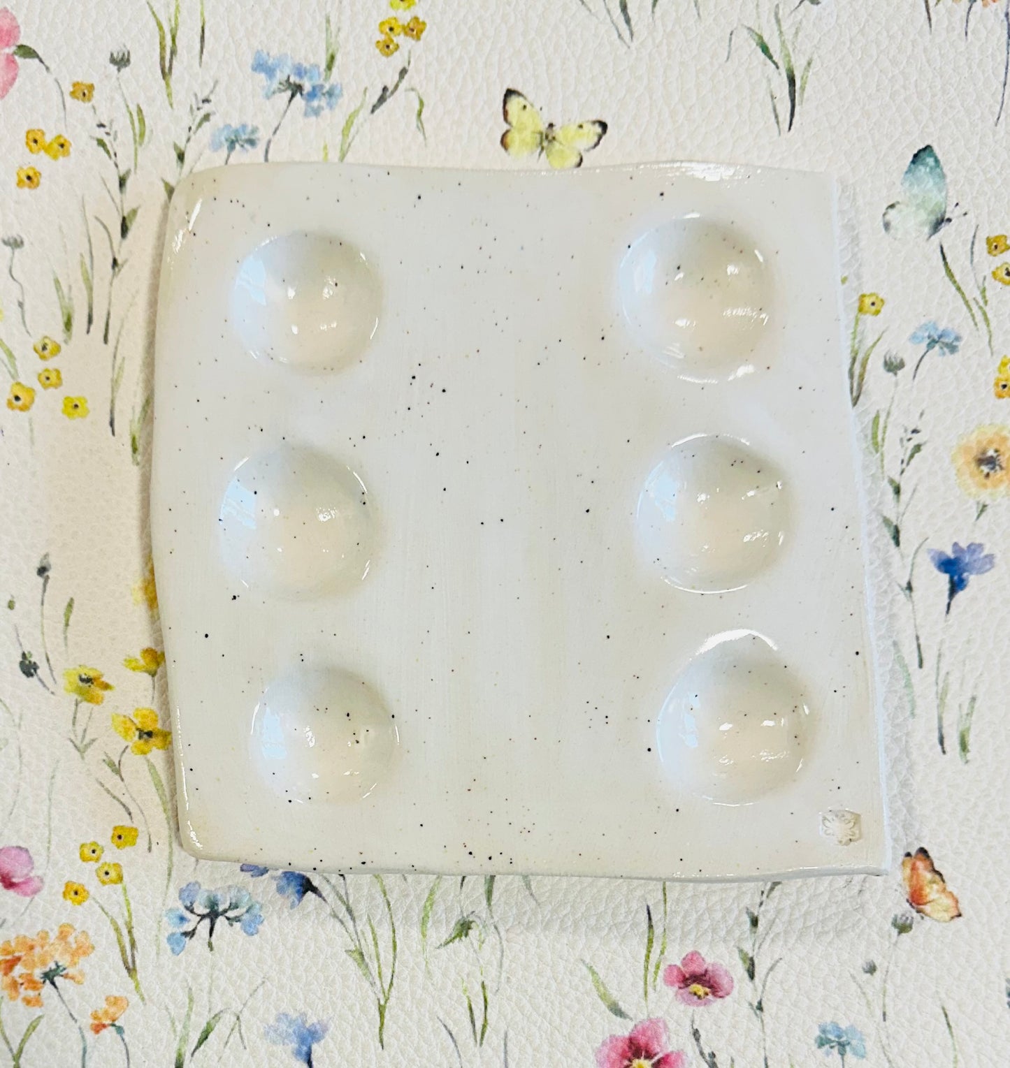 Speckled Ceramic paint palette