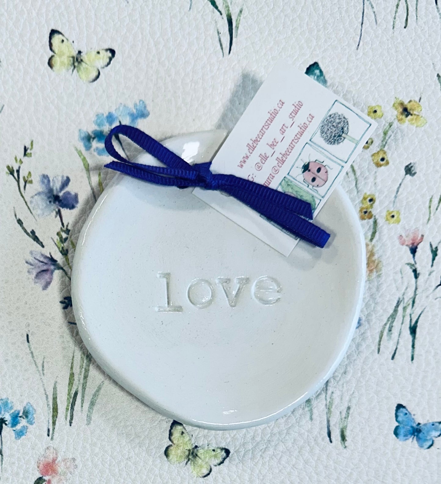 “Love” Ring bearer wedding jewelry dish