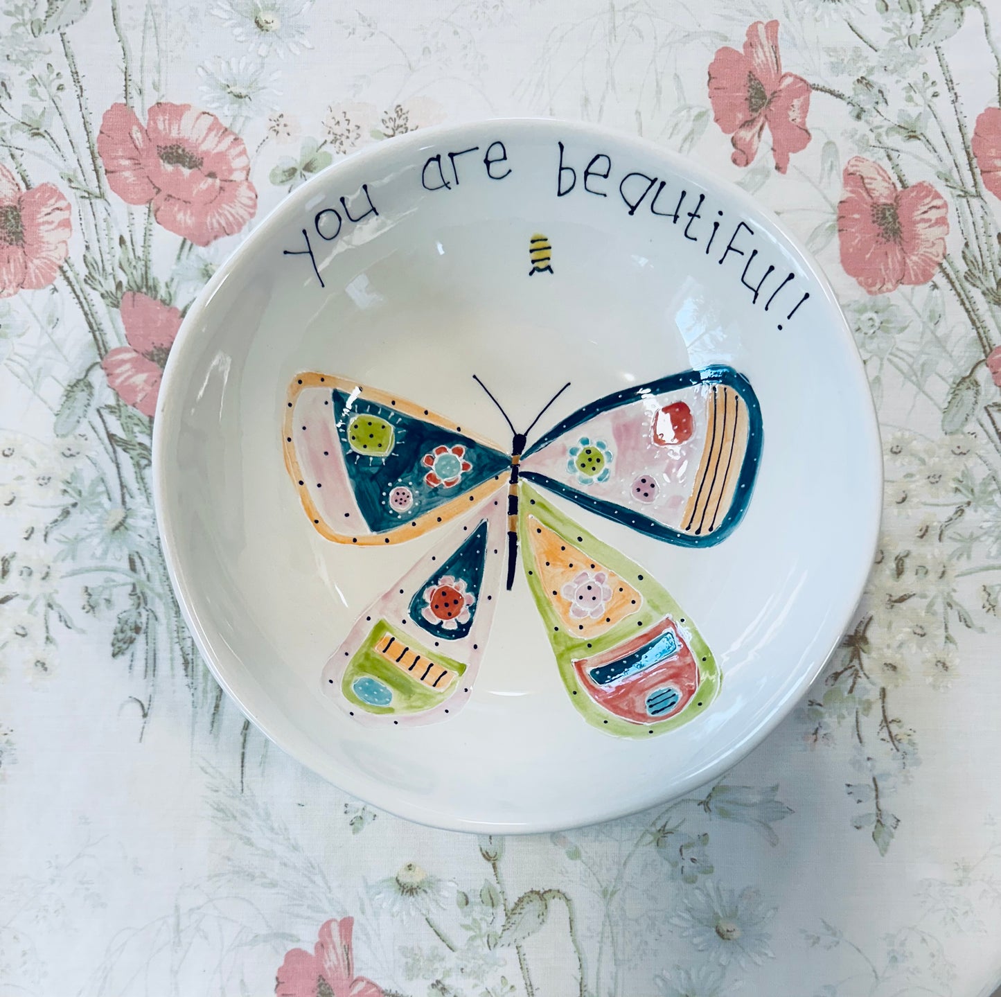You are beautiful Butterfly pasta bowl