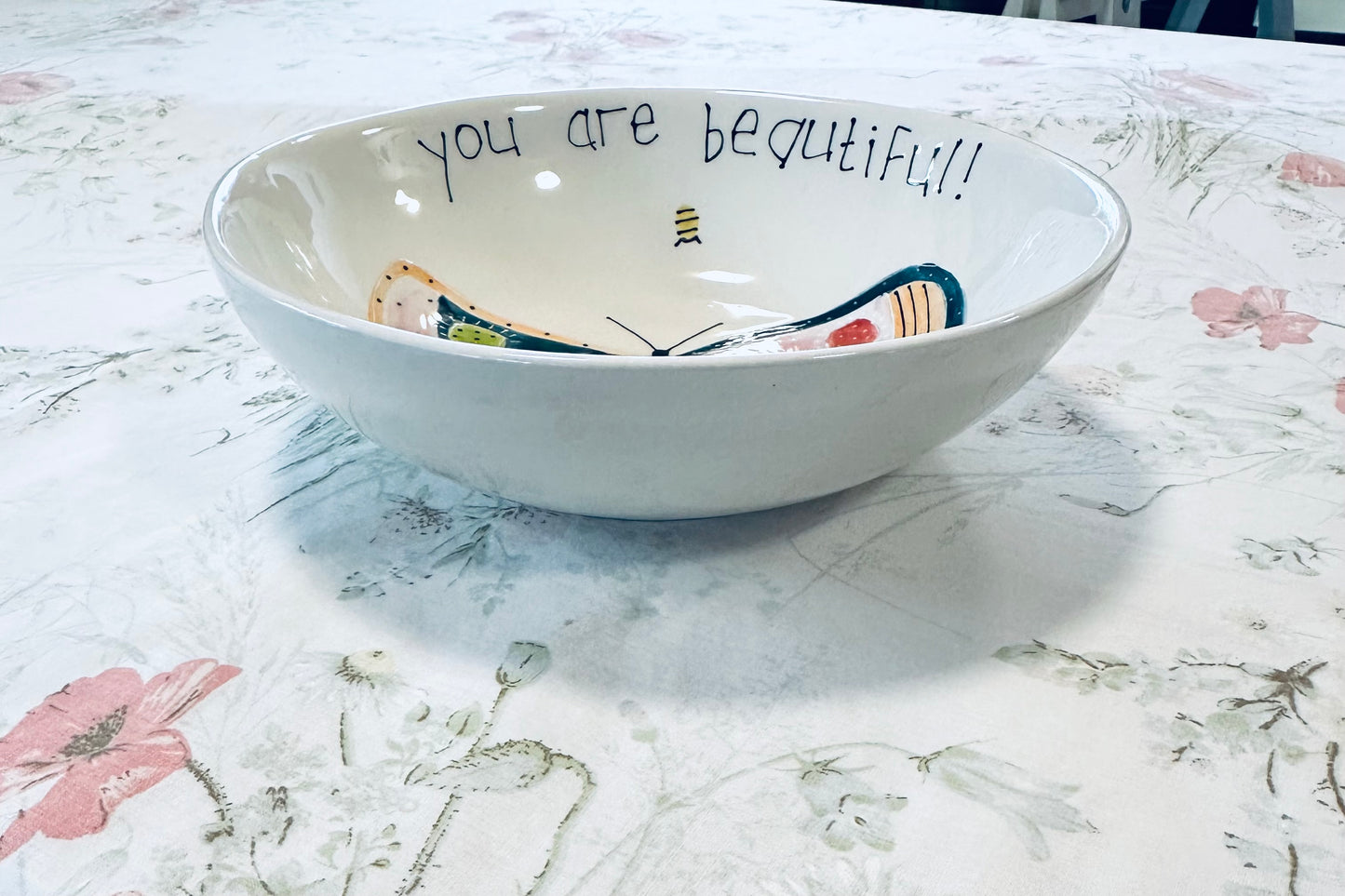 You are beautiful Butterfly pasta bowl