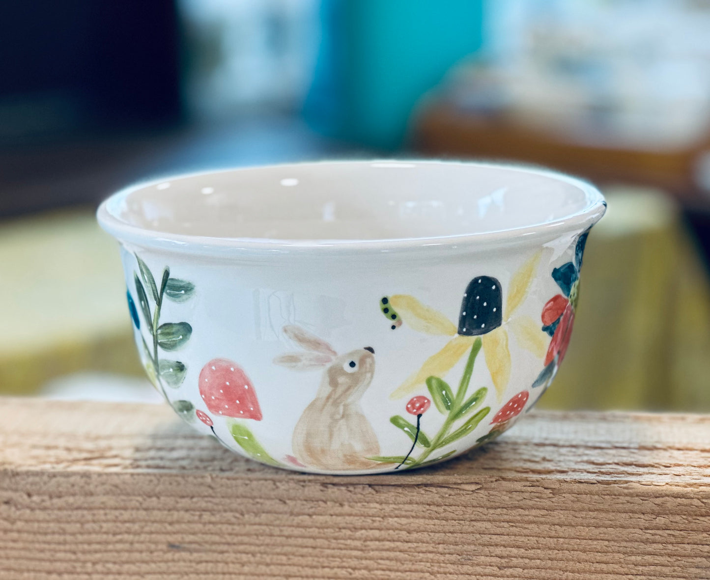 Wildflower Garden Bunny serving bowl
