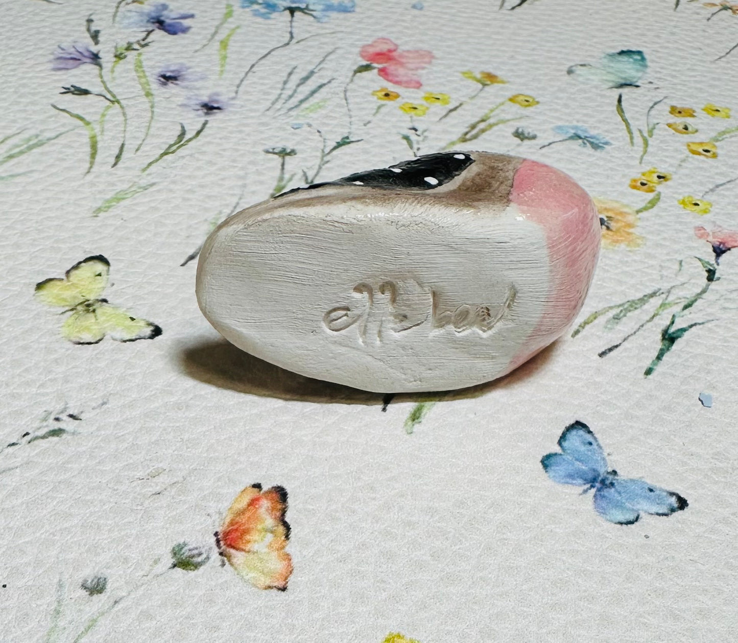 Hand built Robin pink breast bird